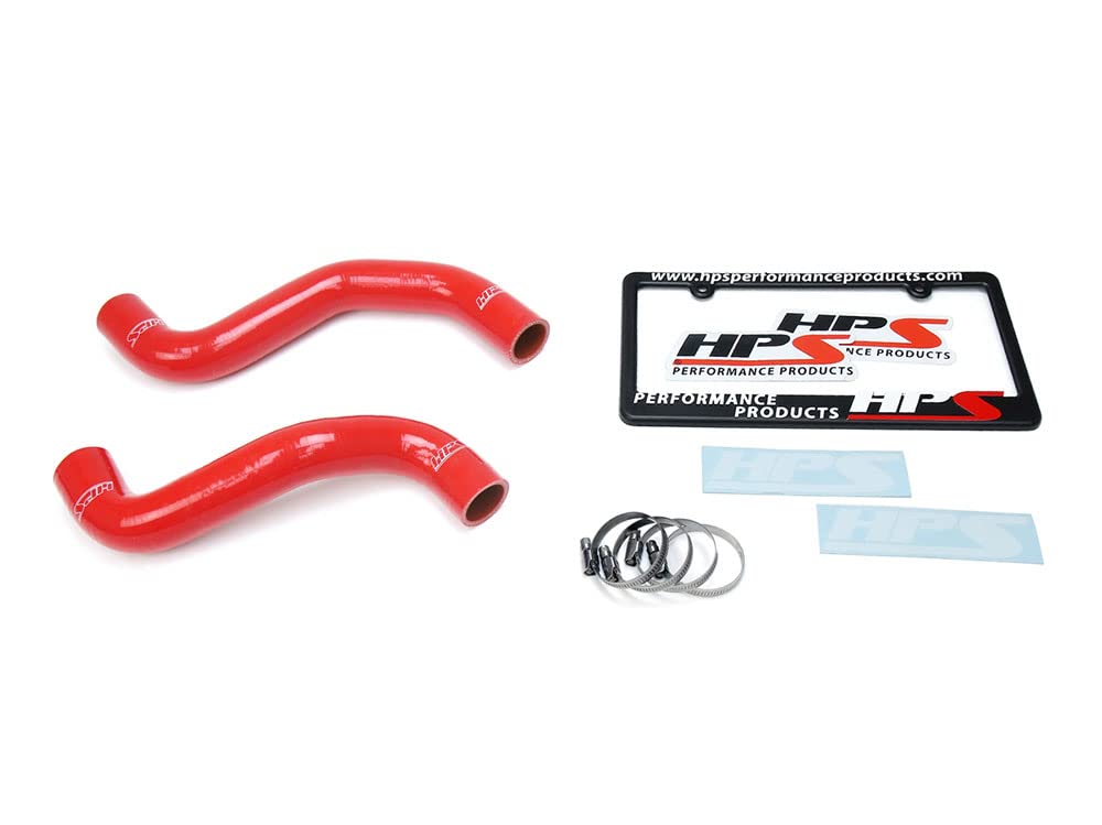HPS Red Silicone Radiator Hose Kit - OEM Replacement 57-1839-RED - High Performance Coolant Hose for Cars, Trucks & SUVs - Perfect for Racing, Off-Road & Daily Driving