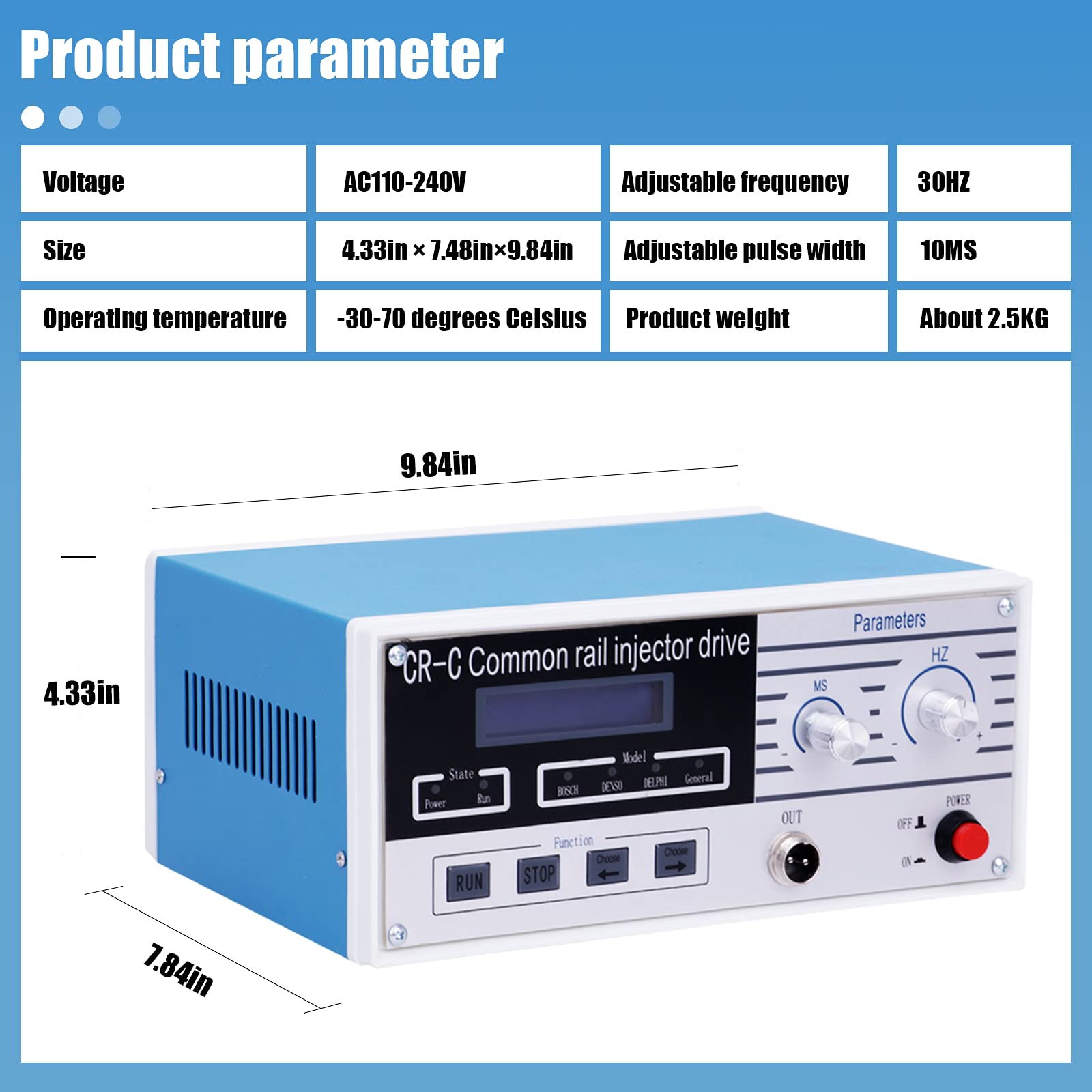 CR-C Common Rail Injector Tester - Diesel Fuel Injector Testing Machine & Repair Tool Kit for Diesel Engines | Professional Diagnostic Equipment for Automotive Workshops & Fleet Maintenance