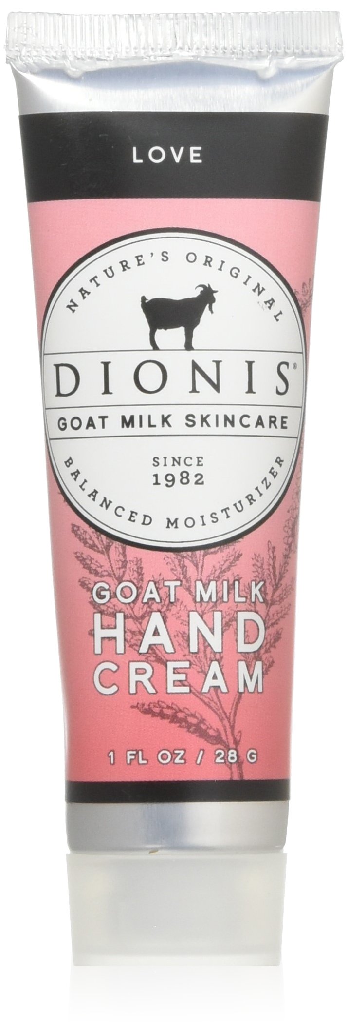 Dionis Goat Milk Hand Cream - Love Scented, 1 oz - Made in USA - Cruelty Free & Paraben Free - Moisturizing Skincare for Dry Hands - Perfect for Home, Office & Travel