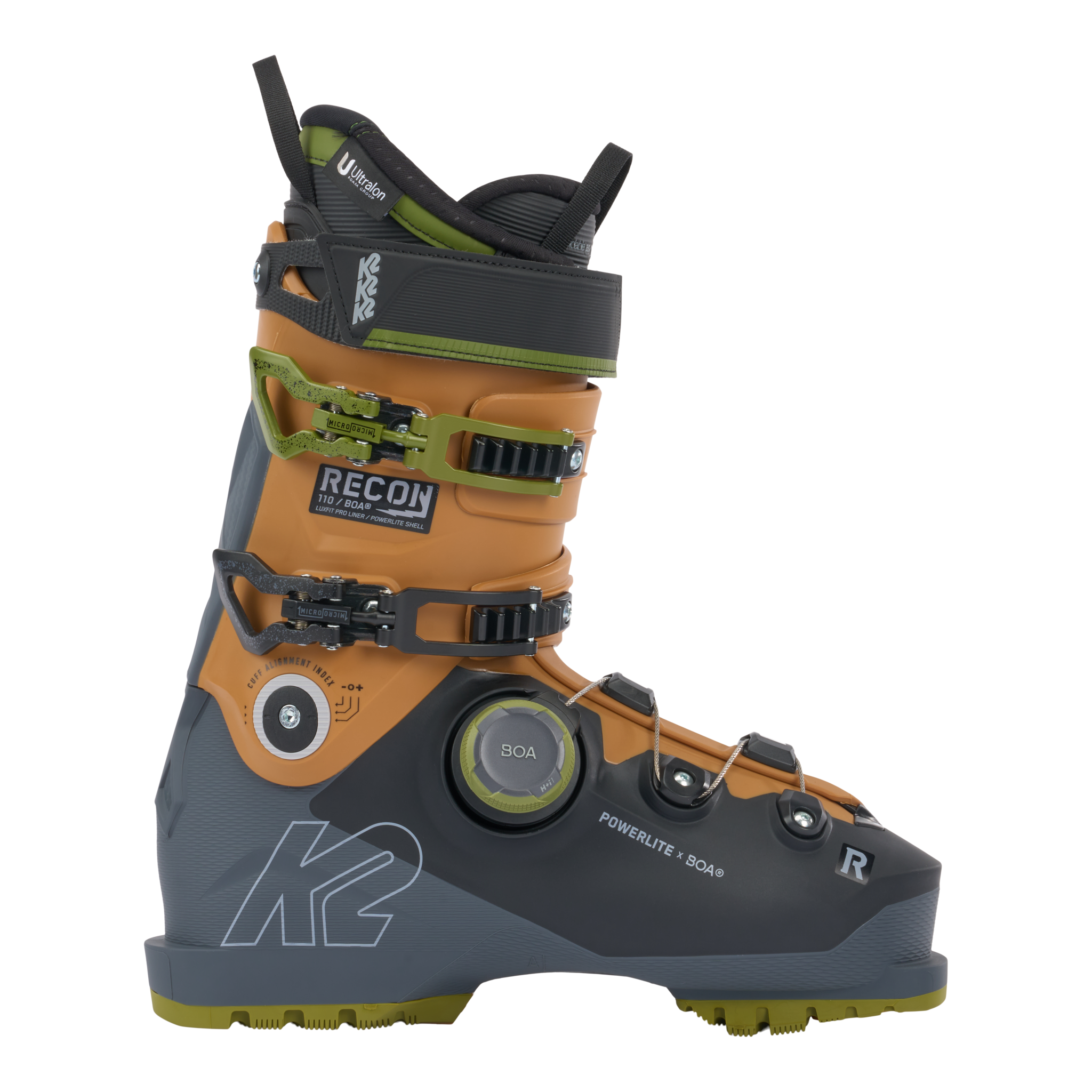 K2 Recon 110 BOA Ski Boots 2024 - Men's/Women's Alpine Ski Boots with BOA Closure System - Perfect for Downhill Skiing & Freeride Adventures