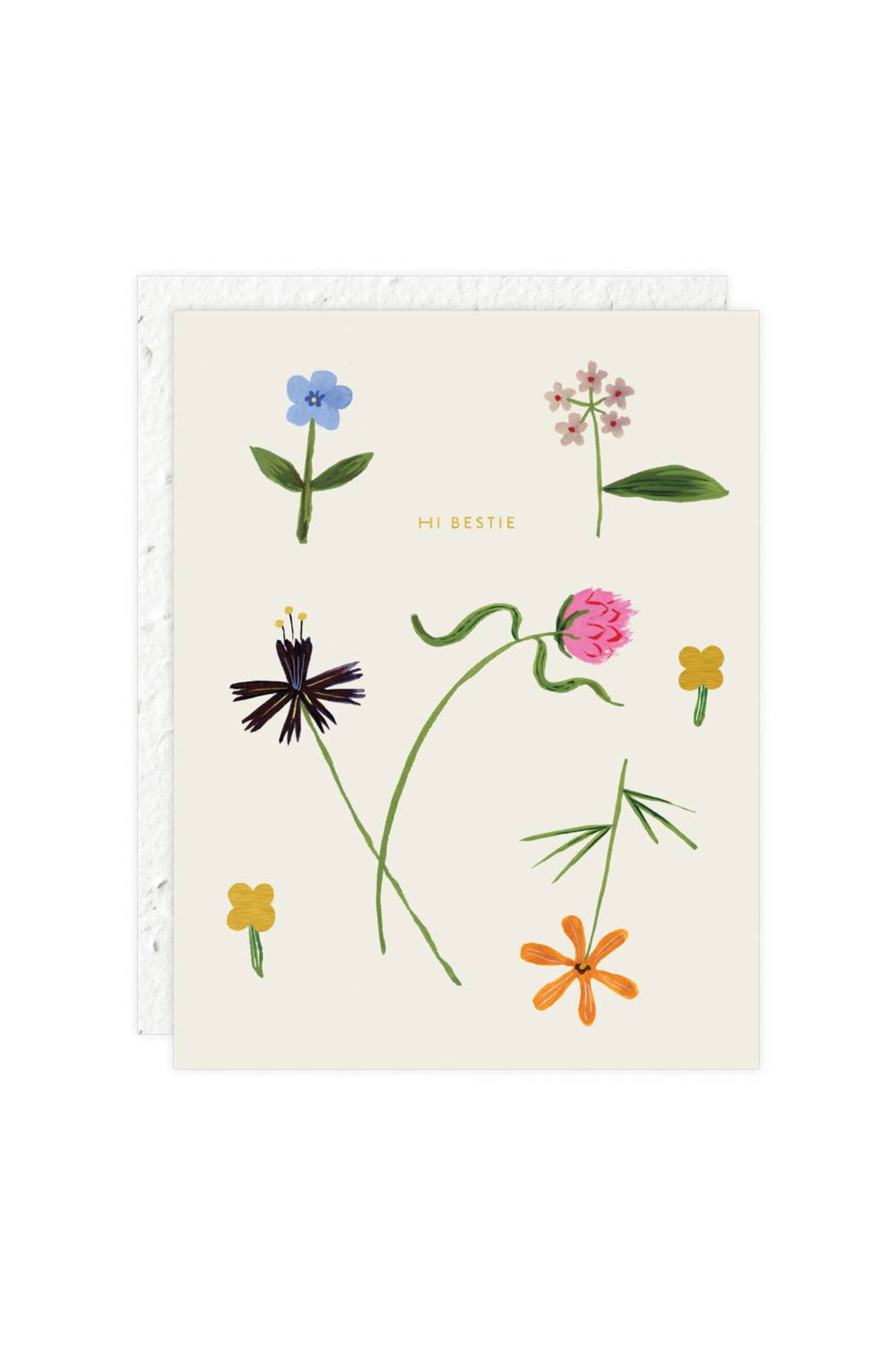 Quirky Petals Greeting Card - Handmade Floral Design for Birthdays, Anniversaries & Special Occasions | Perfect for Gifting & Home Decor