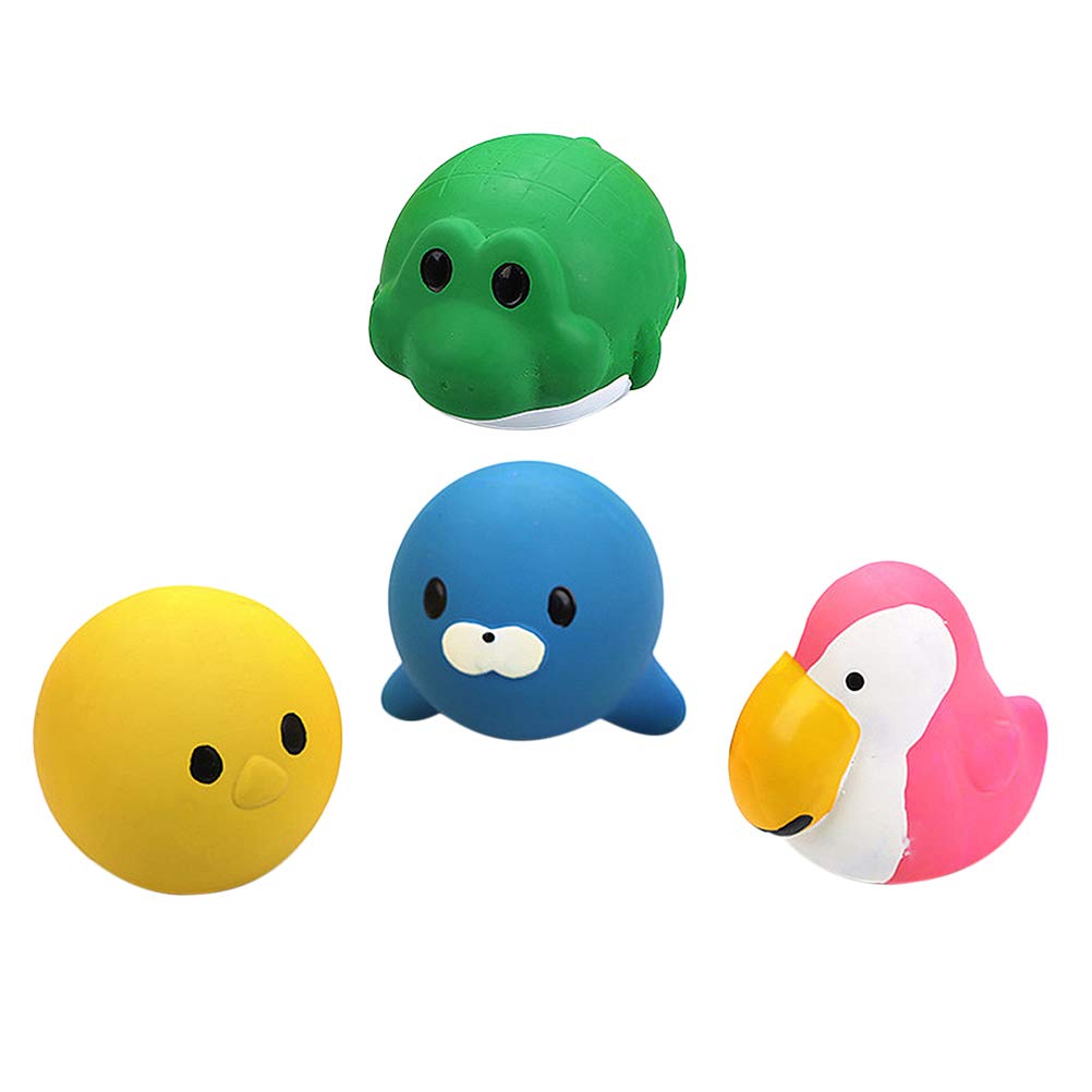 4 Pack Dog Chew Toys for Puppies & Adult Dogs - Latex Chew Balls for Teeth Cleaning, Molar Health & Playtime - Durable Pet Toys for Aggressive Chewers, Interactive Play & Training - Perfect for Indoor & Outdoor Use