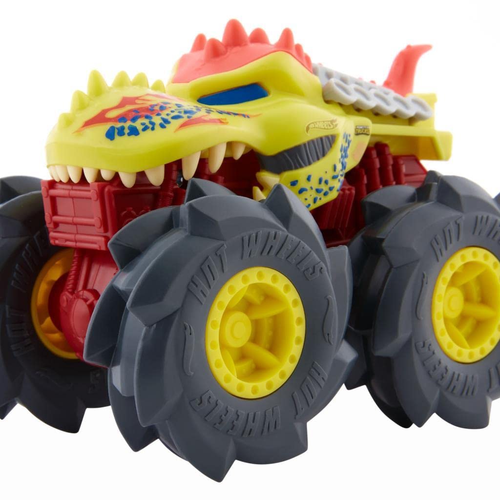 Hot Wheels Monster Trucks 1:43 Scale Die-Cast Toy Car - Twisted Tredz Mega Wrex - Collectible Vehicle for Kids & Adults - Perfect for Play, Display & Gifting