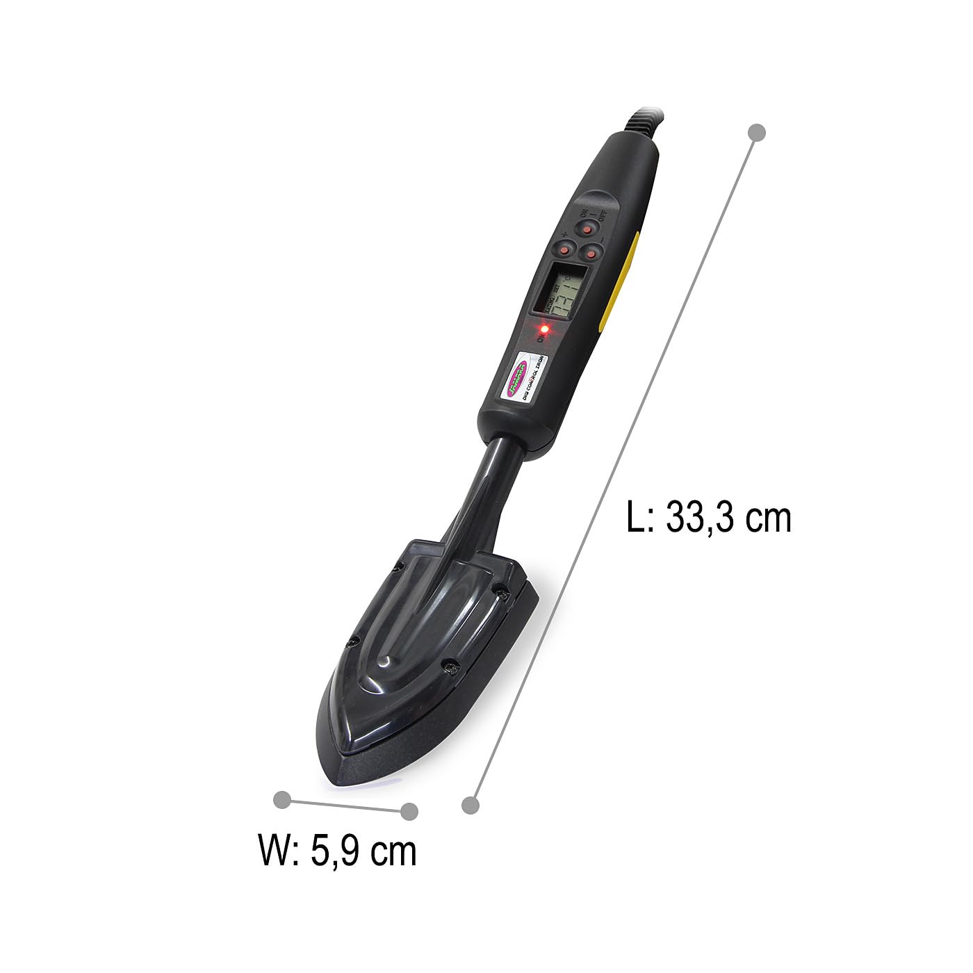 Jamara 172130 Digital Control Iron Leaf - Black | Perfect for DIY Crafts, Scrapbooking & Home Decor Projects
