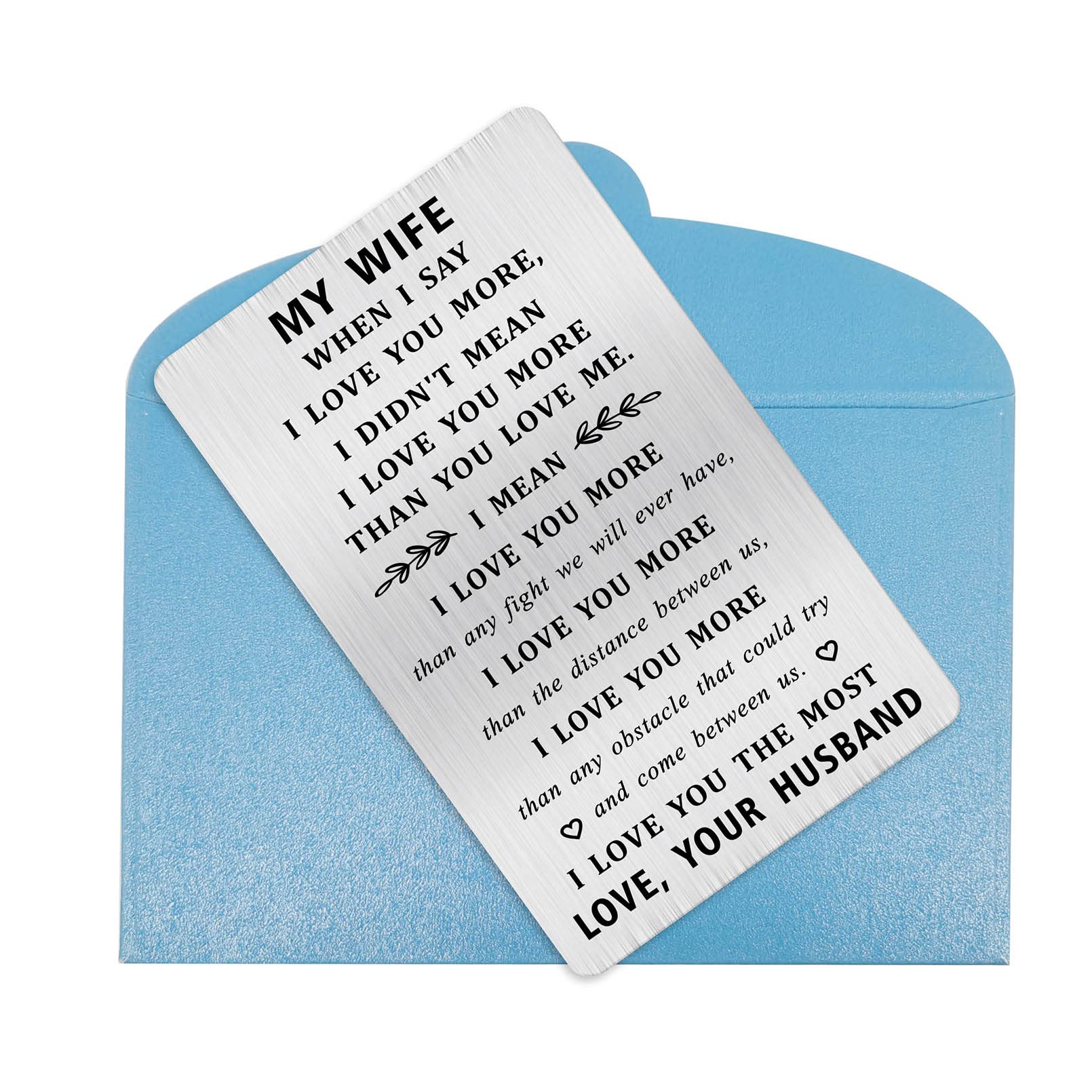 TGCNQ Love Wallet Card - Wife Gift for Birthday & Mother's Day - Romantic Keepsake for Her