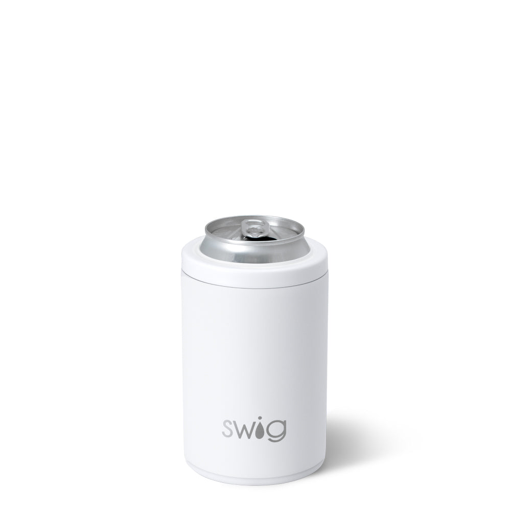 Premium White Can & Bottle Cooler - 12oz Insulated Sleeve for Beer, Soda & Beverages - Perfect for Parties, BBQs & Outdoor Events