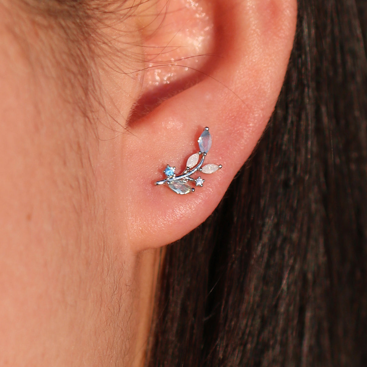 Moonstone Vine Jewelry Set in Sterling Silver - Perfect for Weddings, Parties & Everyday Elegance