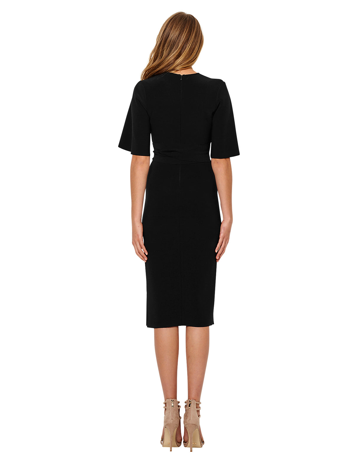 Bon Marche Sexy Plunge Neck Black Dress for Women - Perfect for Evening Parties, Date Nights & Special Occasions