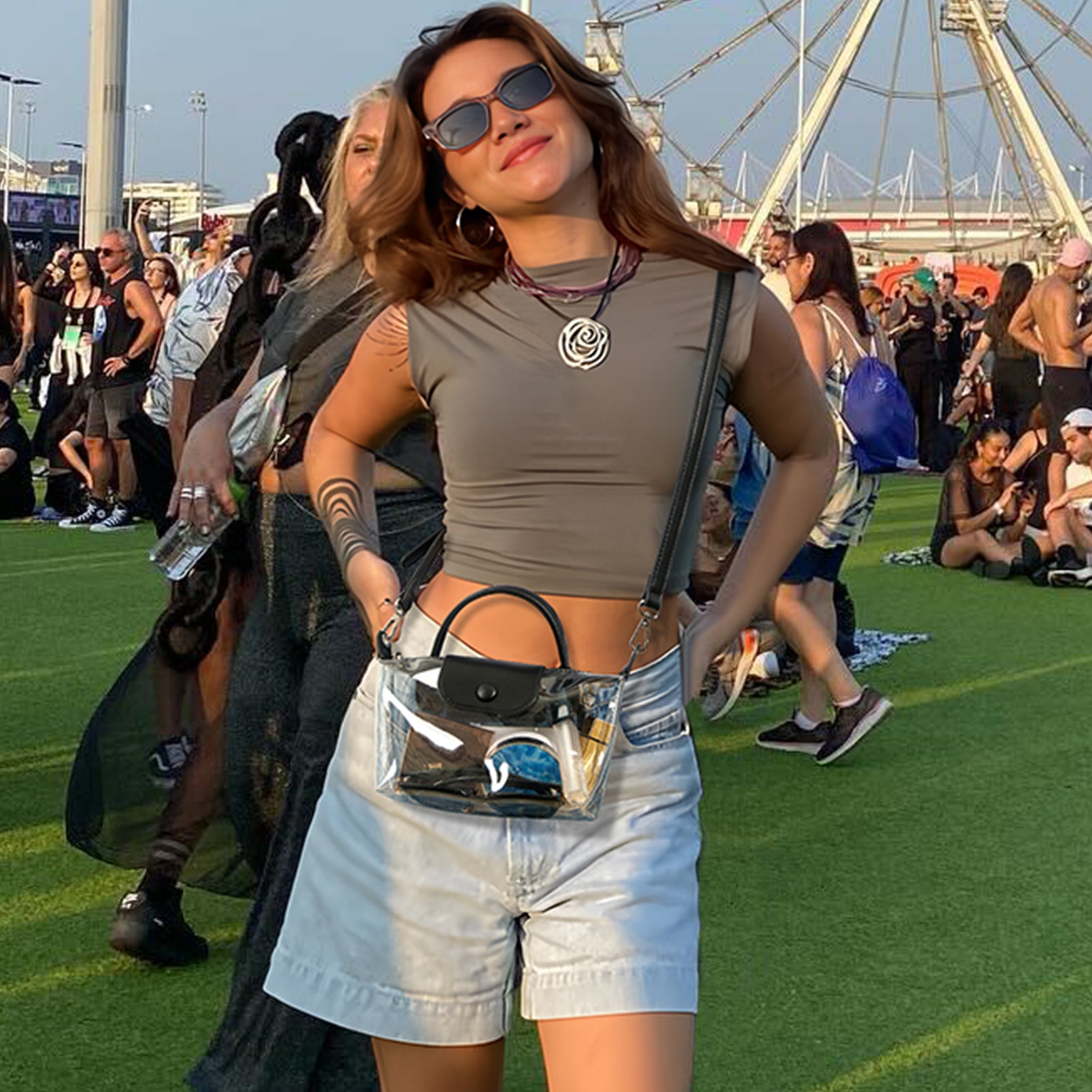 Clear Stadium Approved Crossbody Bags for Concerts & Sports Events - Hands-Free Convenience for Music Festivals, Games & Outdoor Activities