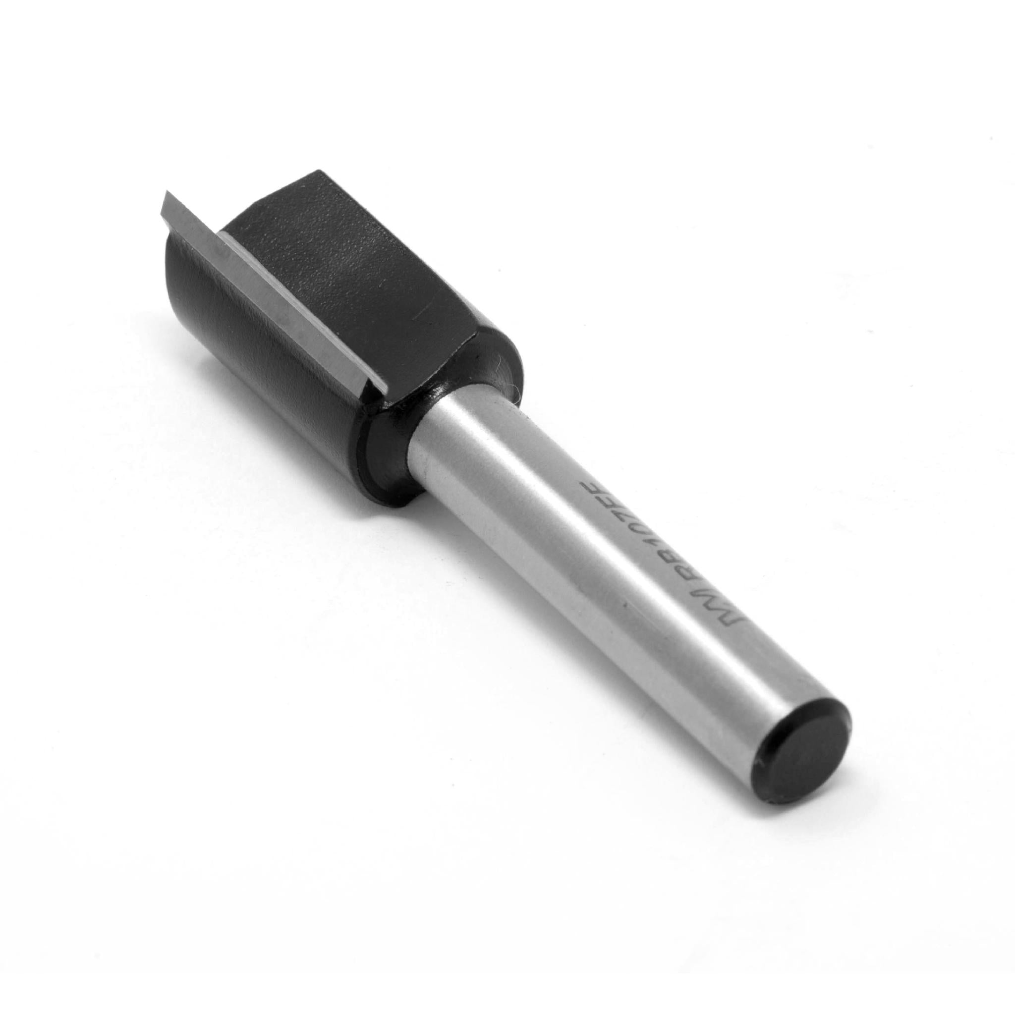 WEN RB107FF 1/2 Inch Straight 2 Flute Carbide Tipped Router Bit with 1/4 Inch Shank - 3/4 Inch Cutting Length for Woodworking, Cabinetry, and DIY Projects