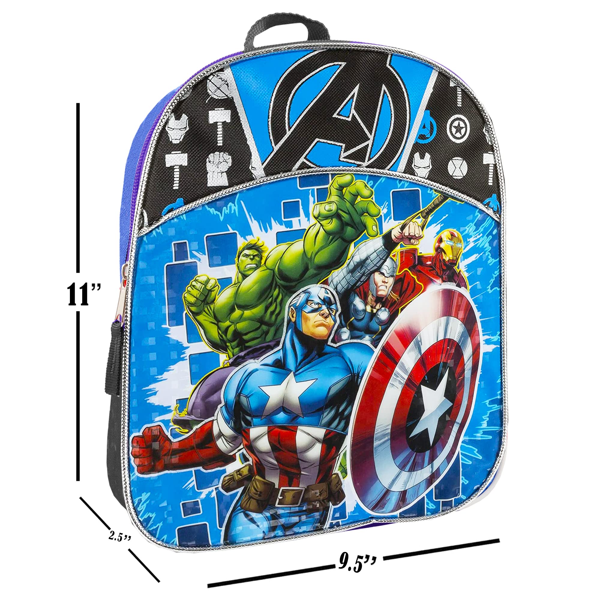 Marvel Avengers Mini Backpack 11 Inch - Kids School Backpack for Boys & Girls | Perfect for School, Travel, and Comic Con Events