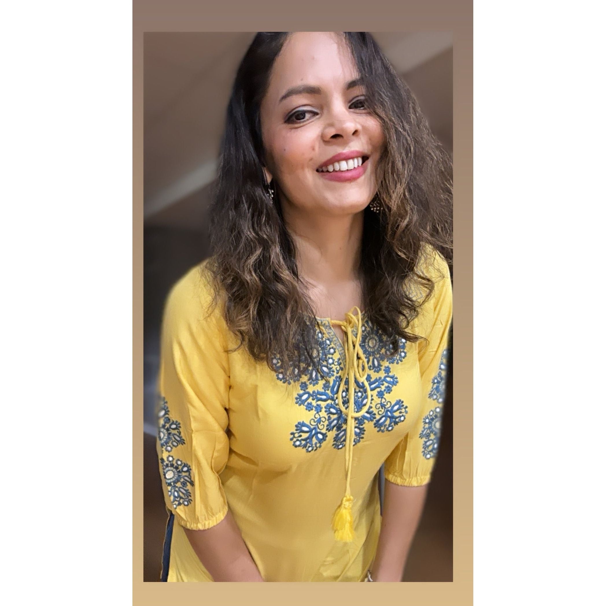 Stylish Yellow Short Kurti for Women - Comfortable & Trendy Cotton Top for Casual Wear, Parties & Festivals