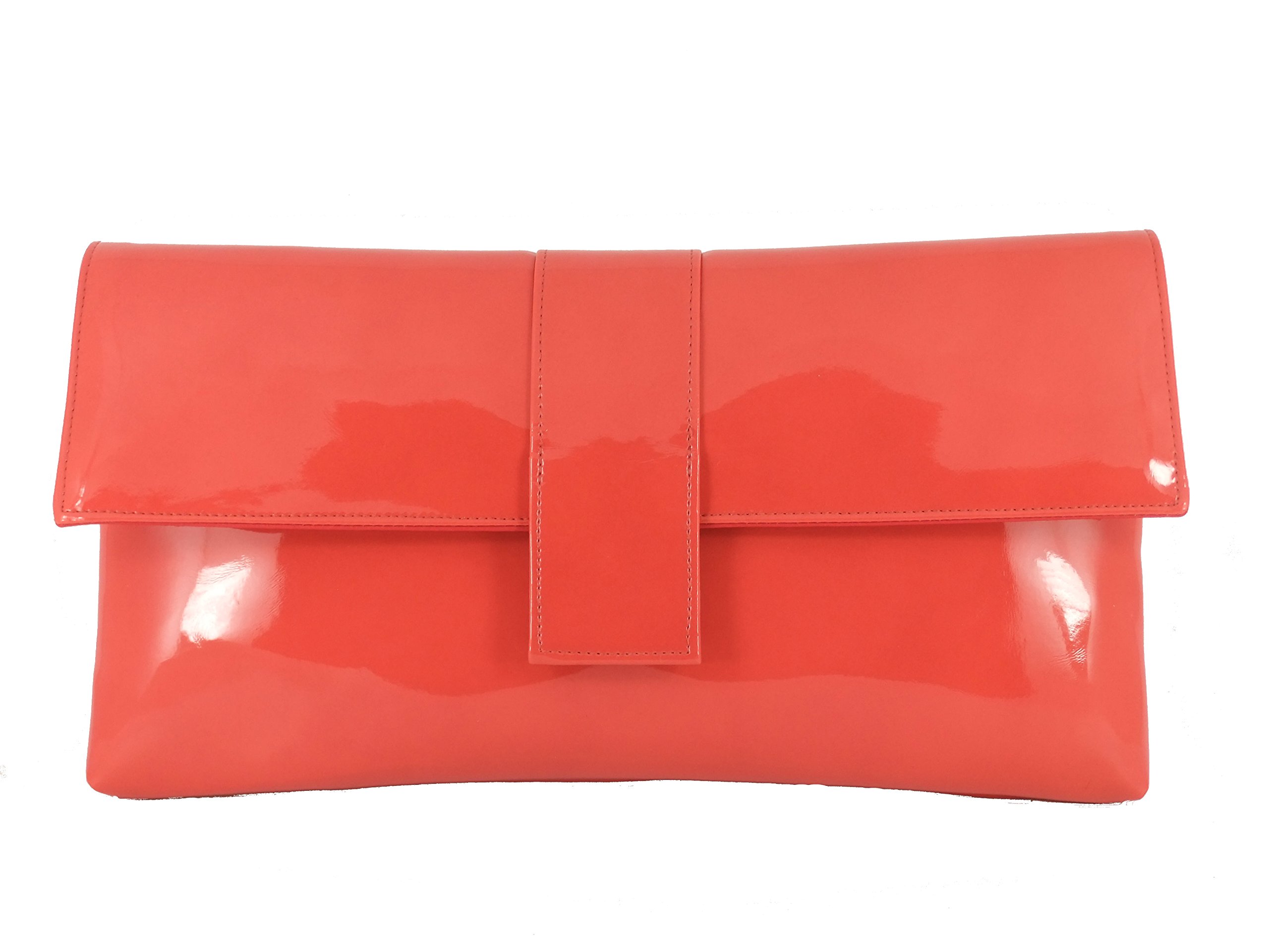 LONI Women's Faux Patent Leather Large Clutch Shoulder Bag for Wedding, Party, Prom - Elegant Evening Purse for Formal Events & Special Occasions