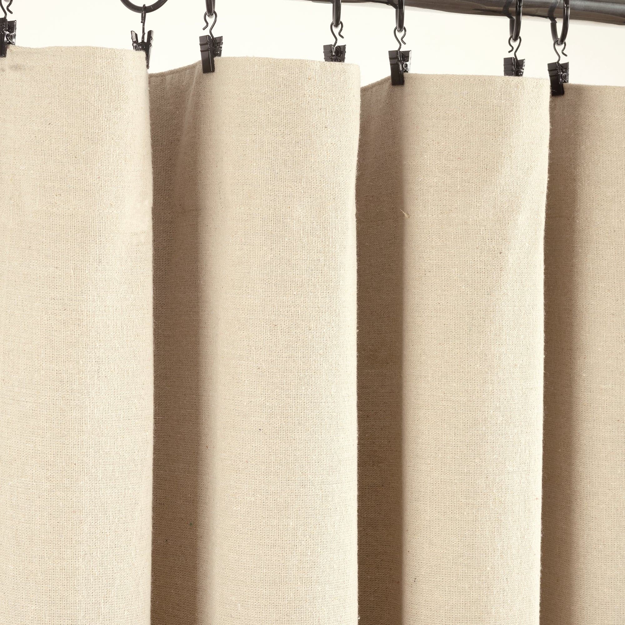 Blackout Linen Curtain Panels with Button Lining - 100% Light Blocking Window Drapes for Bedroom & Living Room Privacy & Sleep