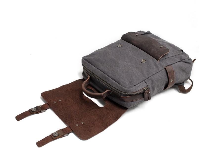 Durable Canvas Laptop Backpack for Men & Women - Waterproof Travel Backpack with USB Charging Port - Perfect for Work, School, College & Outdoor Adventures