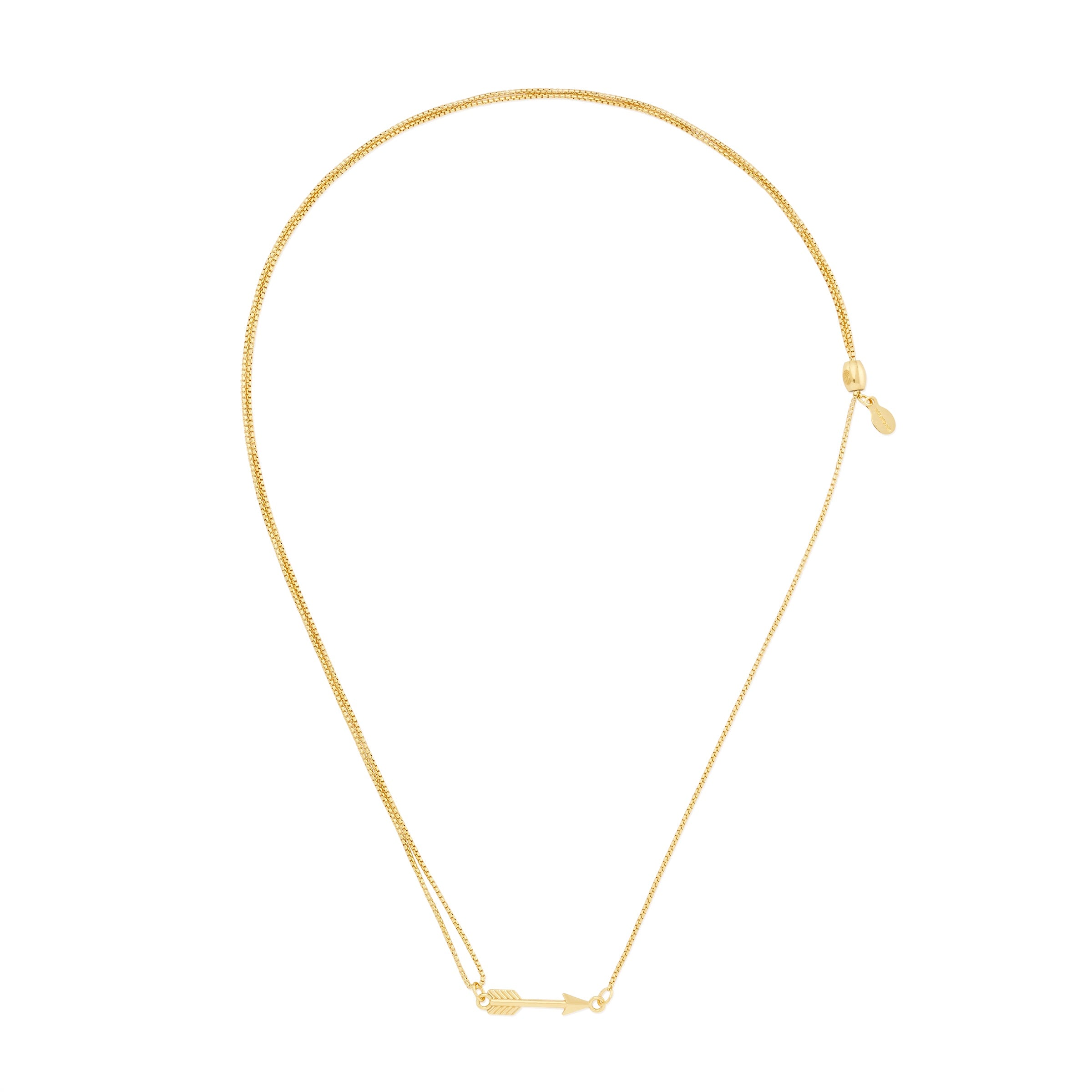 Elegant Arrow Pull Chain Necklace for Women - Gold & Silver Pendant Jewelry - Perfect for Casual Wear, Layering & Gifts