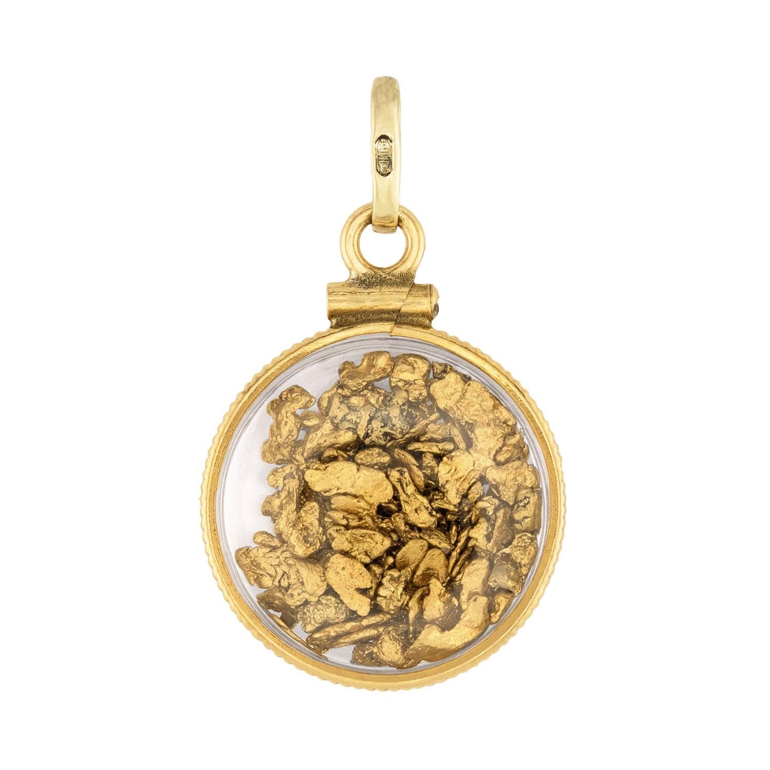 Vintage 14K Gold Dust Pendant Charm Necklace - Elegant Jewelry for Women, Perfect Gift for Birthday, Anniversary & Valentine's Day - Ideal for Everyday Wear & Special Occasions