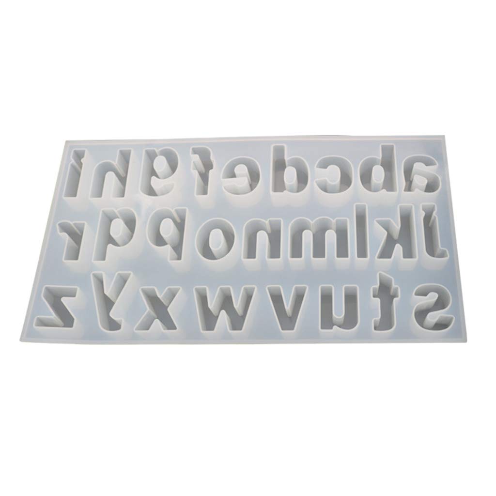 DIY Alphabet & Number Silicone Molds for Epoxy Resin Crafts - Lowercase Letter Molds for Jewelry Making, Cake Decorating & Home Decor Projects