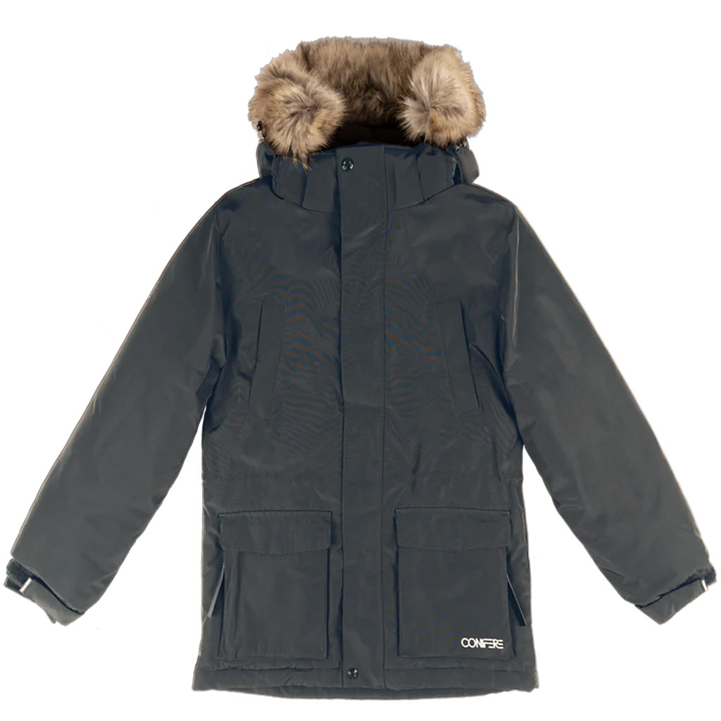 Boys Conifere Tarcu Parka Jacket - Waterproof Winter Coat for Kids, Warm Hooded Outerwear for Boys - Perfect for Snow Play, School & Outdoor Adventures