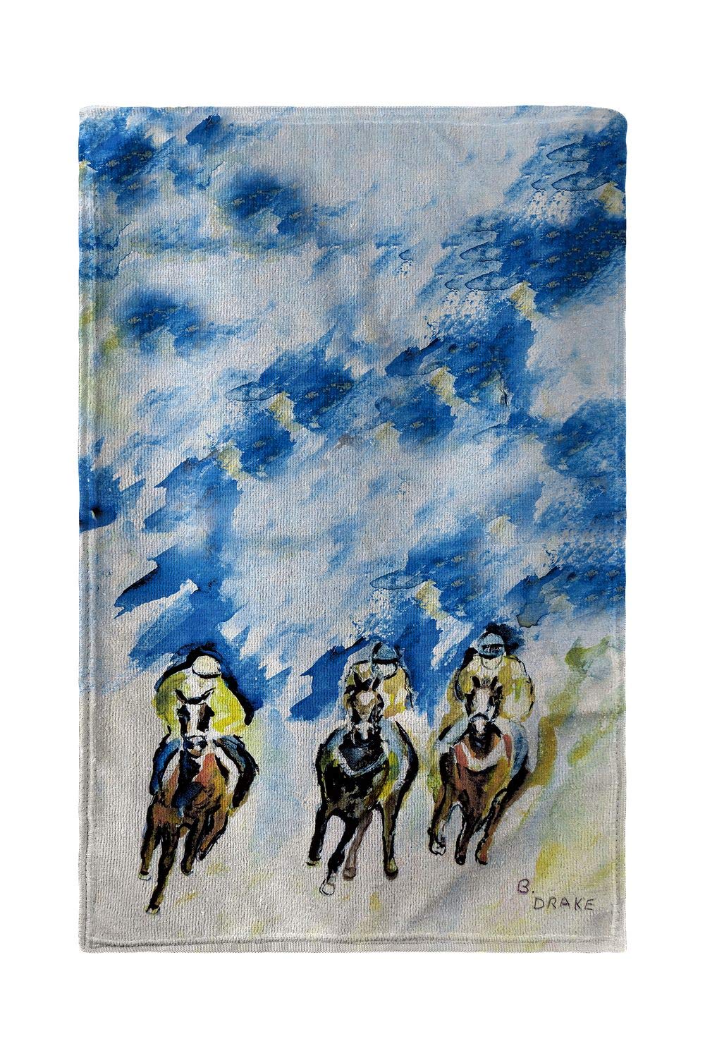 Betsy Drake Three Racing Kitchen Towels - Absorbent & Durable Dish Towels for Cooking, Baking & Cleaning - Perfect for Kitchen, Restaurant & Home Use