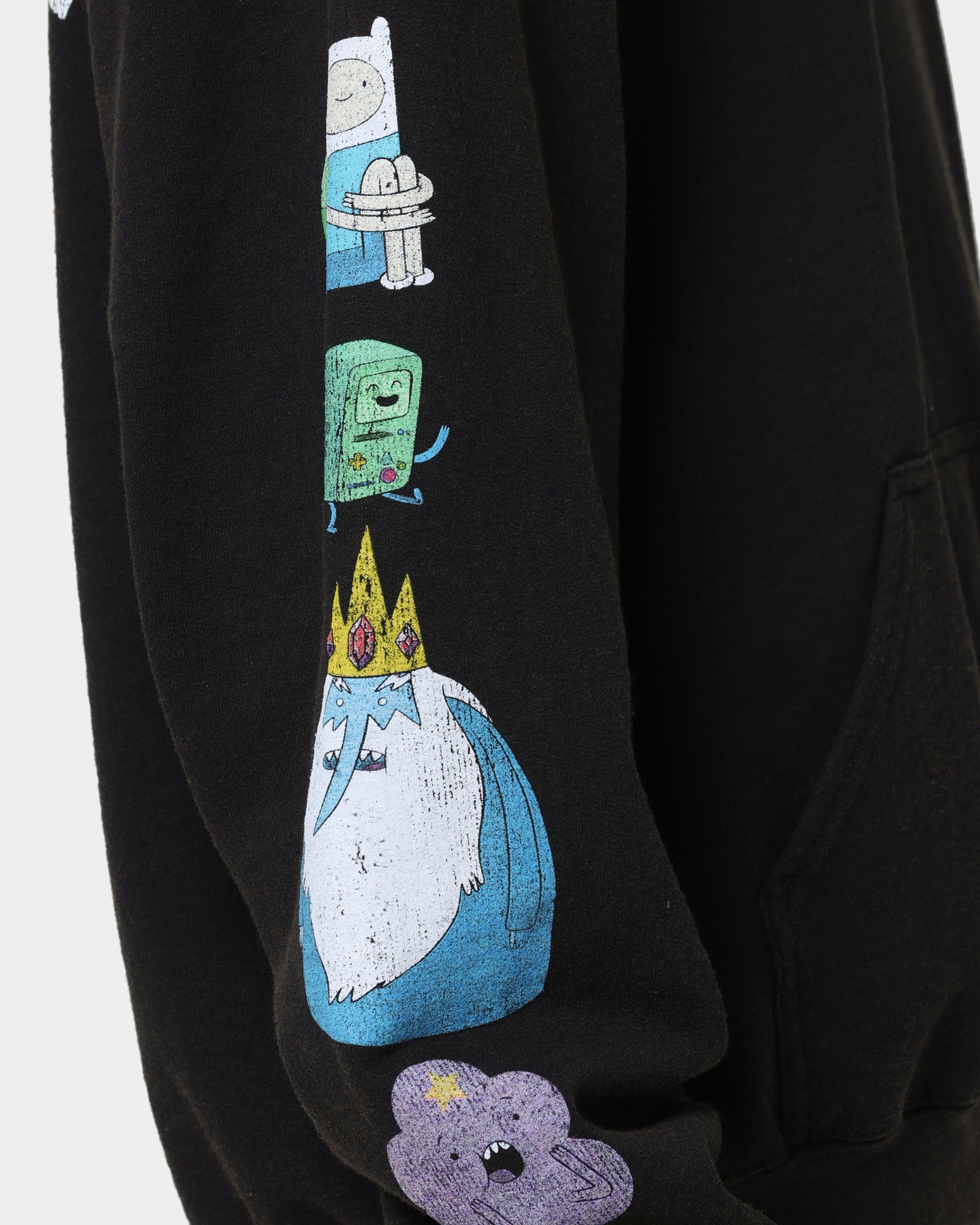 Adventure Time What Time Is It Vintage Hoodie - Black Wash Retro Pullover for Men & Women | Perfect for Casual Wear, Cosplay & Fan Gifts