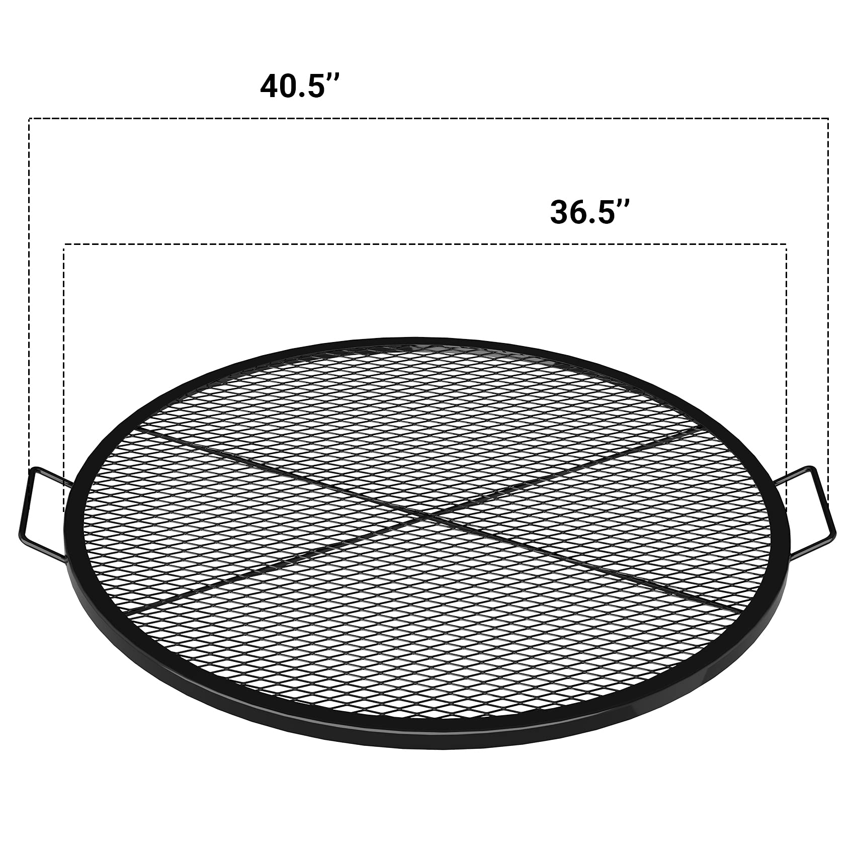 OnlyFire 36-Inch X-Marks Fire Pit Grill Grate - Heavy Duty Round BBQ Cooking Grate for Camping, Backyard & Outdoor Fire Pits - Perfect for Grilling Steaks, Burgers & Marshmallows Over Campfire