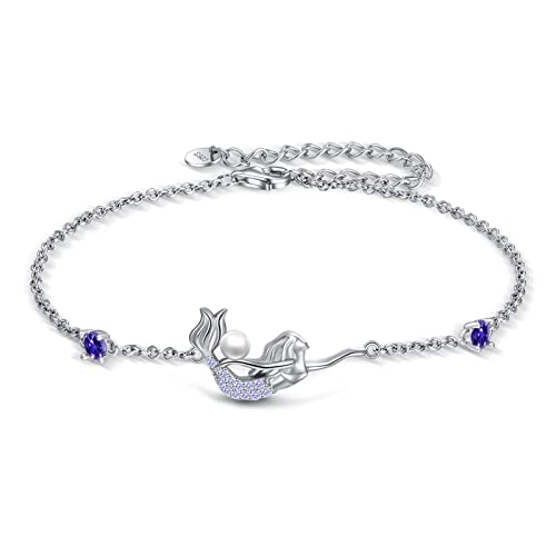 Purple Mermaid Anklet