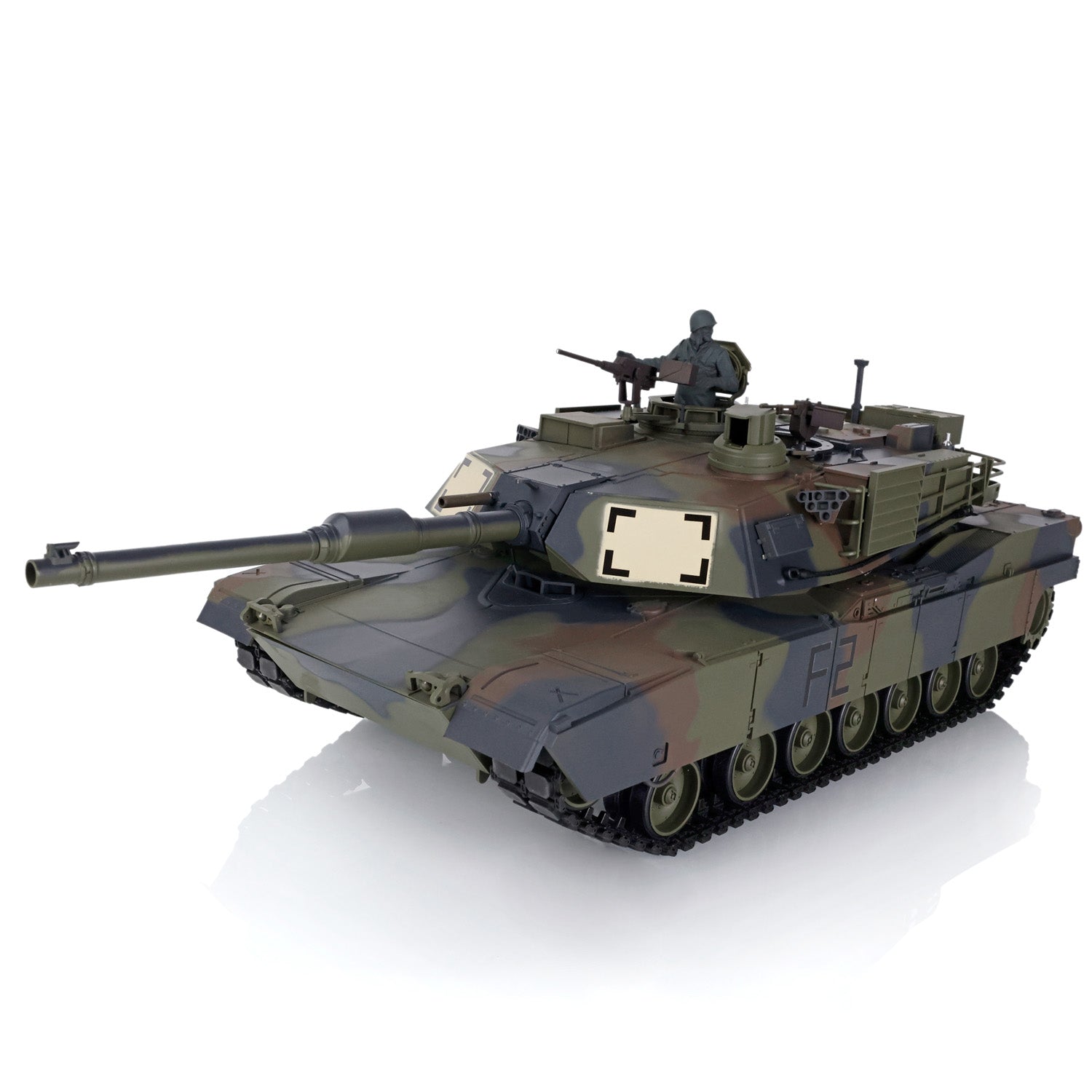 1:16 Scale 7.0 Henglong 2.4Ghz RTR RC Tank - M1A2 Abrams Model 3918 with Steel Gearbox, Barrel Recoil & 360° Rotating Turret | Perfect for Military Enthusiasts, Collectors and Outdoor RC Battles