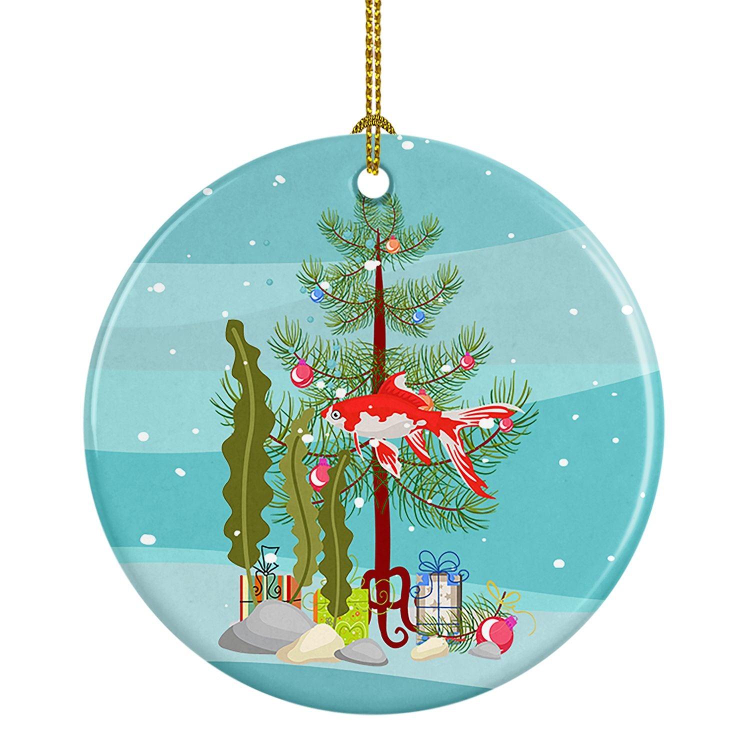 Comet Goldfish Christmas Ceramic Ornament - 3 Inch Colorful Holiday Tree Hanging Decor for Home, Party & Gift Giving | Perfect for Christmas Tree Decorations, Holiday Parties & Festive Home Decor