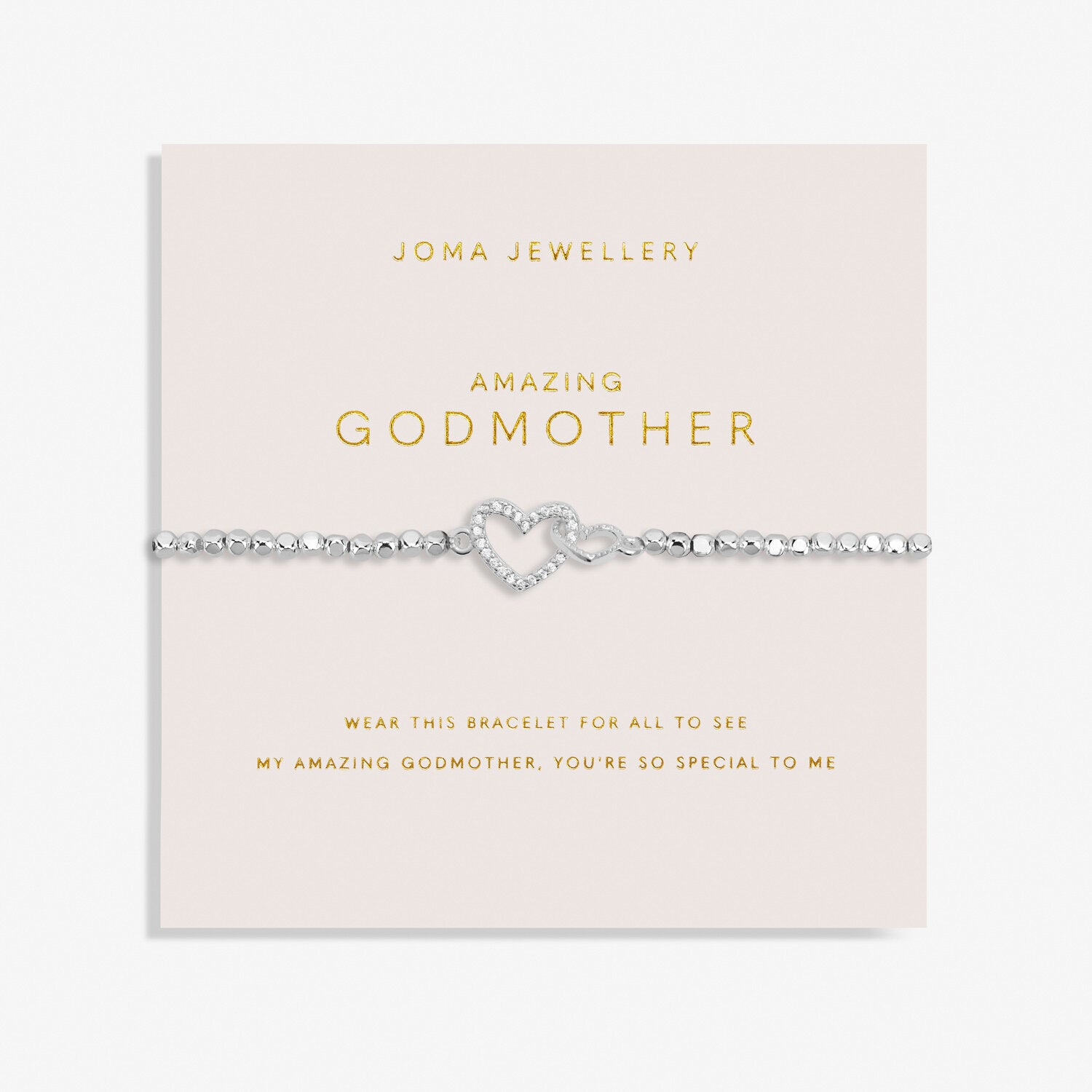 Joma Jewellery Bracelet - Forever Yours Amazing Godmother Gift | Elegant Sterling Silver Charm Bracelet for Women | Perfect for Birthdays, Anniversaries & Godmother Appreciation