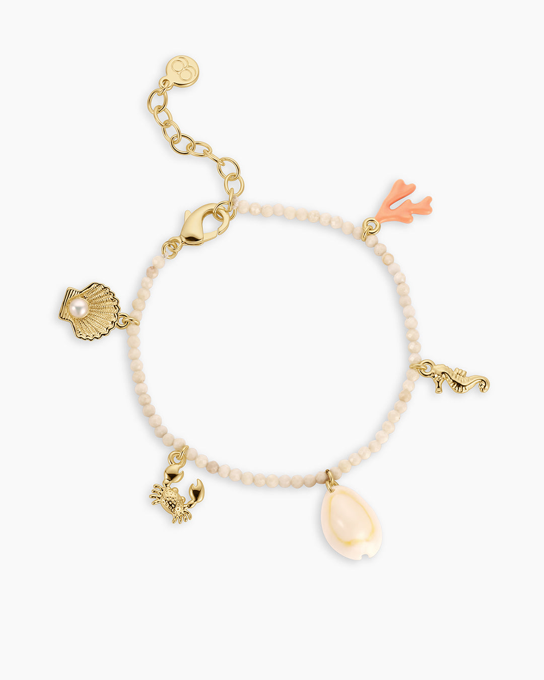 Ocean Mini Charm Bracelet - Dainty Sea-Themed Jewelry for Women & Girls - Perfect for Beach Vacations, Summer Outfits & Gift Giving