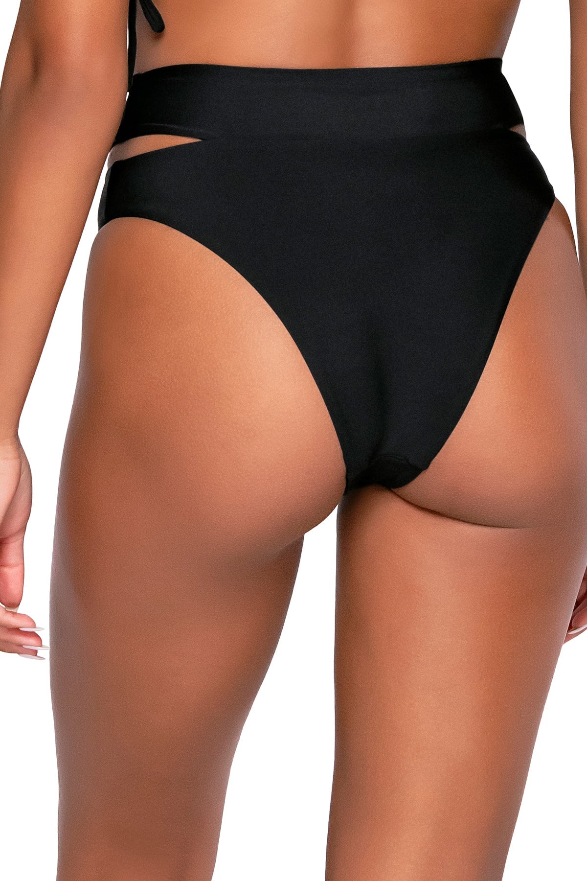 B Swim Black Out Balboa Bikini Bottom - High Waisted Swimwear for Women, Comfortable & Stylish Beach Bikini - Perfect for Pool Parties, Vacations & Summer Getaways