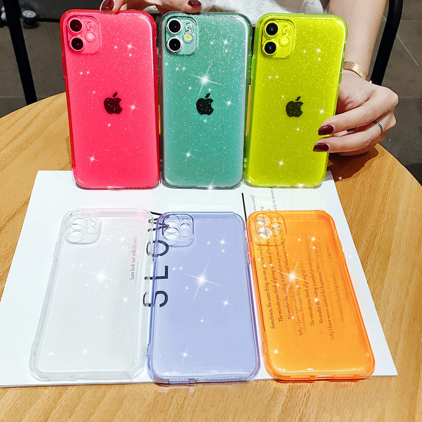 Luxury Pink Transparent Silicone Phone Case for iPhone 11, 12 Mini, Pro Max, Xs, X, Xr, 7, 8 Plus, SE - Soft, Shockproof, Slim Fit Cover - Ideal for Everyday Use & Travel Protection - for iPhone 8 Plus