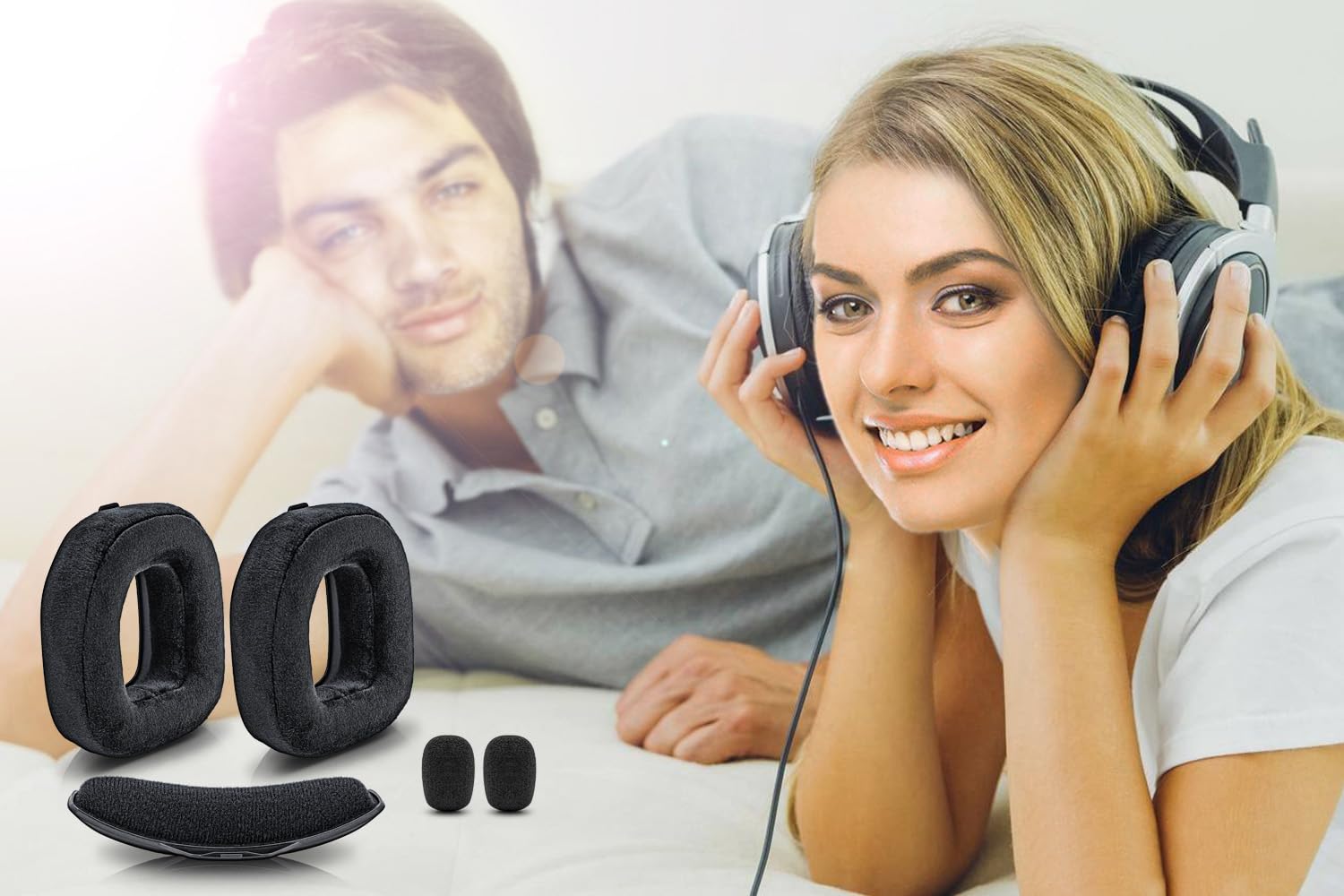 ASTRO Gaming A40 TR Replacement Velour Ear Cushions - Soft Comfortable Earpads for A40 TR Wireless Headset - Perfect for Gaming, Streaming & Long Sessions (Compatible with A40 Accessories & Headband)