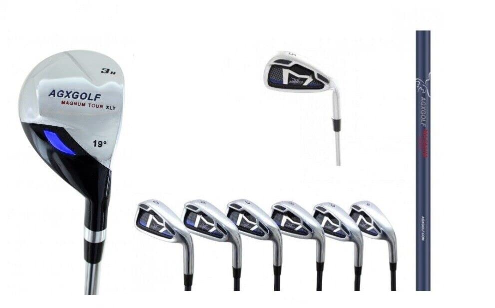 Women's Graphite Shaft Magnum XLT Golf Iron Set - Left/Right Hand, Ladies Flex with Hybrid Utility Long Iron + 6-9 Irons & PW (Petite/Regular/Tall Sizes) | Perfect for Beginners & Senior Women Golfers | US-Made Premium Clubs for Driving Range & Course Play