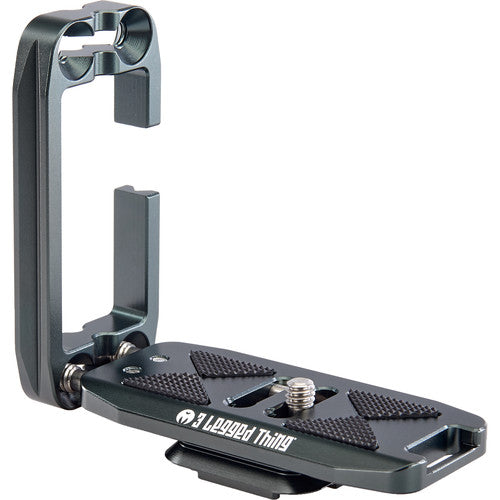 3 Legged Thing Ellie PD Universal L Bracket - Compatible with Peak Design Capture - Metallic Slate Grey - Perfect for DSLR & Mirrorless Camera Tripod Mounting & Vlogging