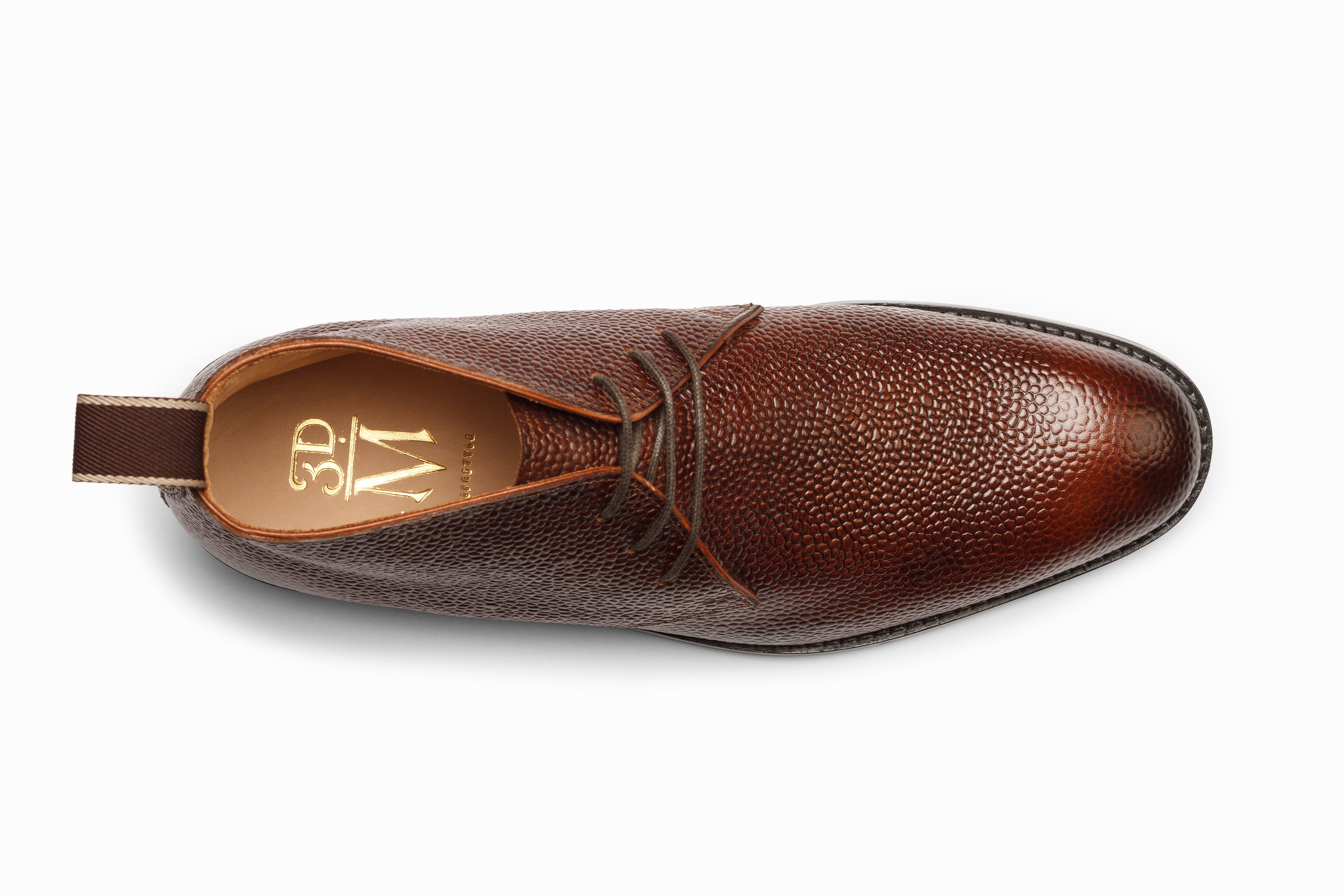 Men's Brown Grain Leather Chukka Boots - Comfortable Casual & Dress Shoes for Work, Outdoor & Everyday Wear