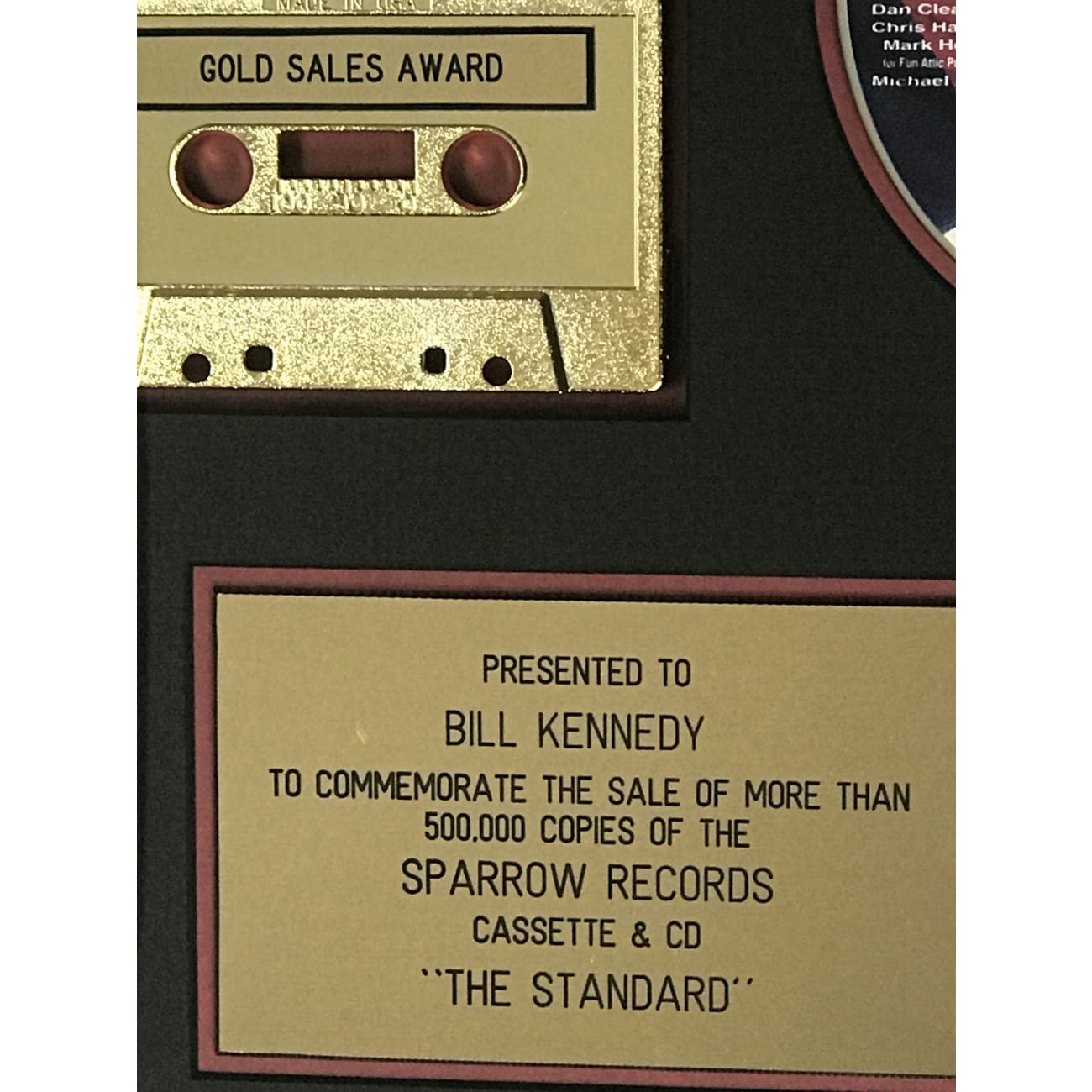 Carman The Standard RIAA Gold Album Award - Certified Music Achievement Plaque for Display & Collection - Perfect for Music Awards, Fan Gifts & Home Decor
