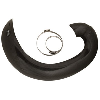 E Line Carbon Fiber Pipe Guard FMF for KTM 300 EXC 2004-2005 - Durable Motorcycle Exhaust Protection for Off-Road & Trail Riding