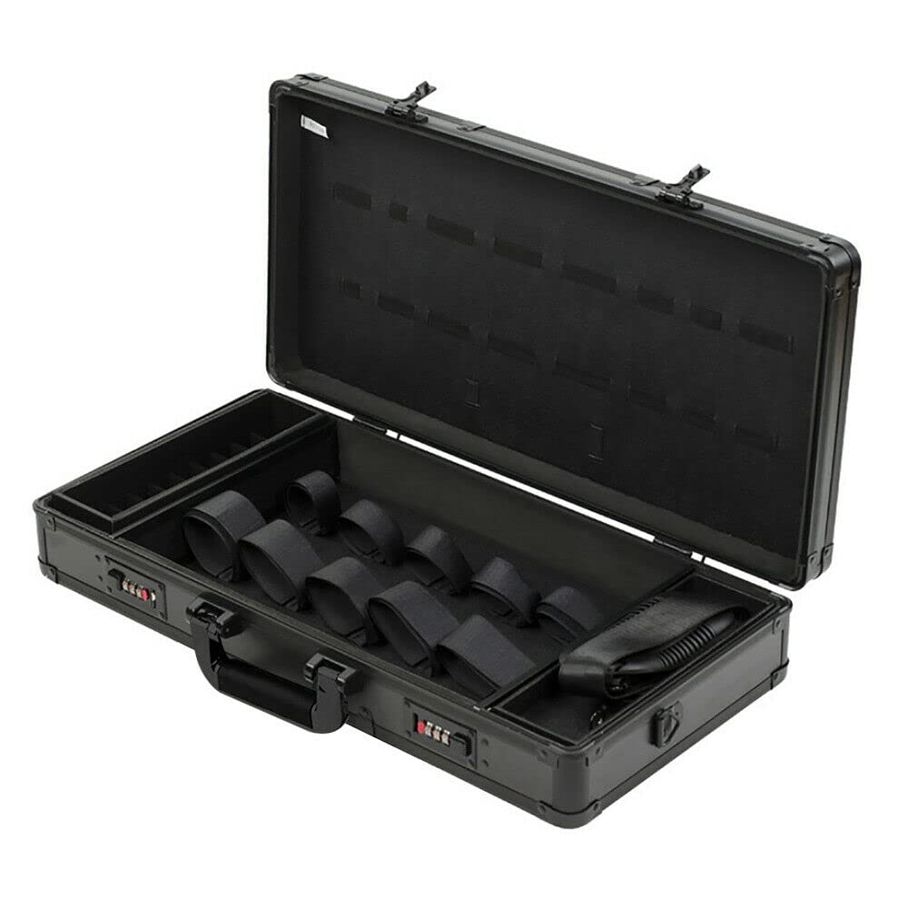 Professional Barber Carrying Case for Clippers & Scissors - Heavy Duty Salon Stylist Tool Box with Secure Code Lock (Black) - Perfect for Mobile Barbers, Salon Professionals & Traveling Hairstylists