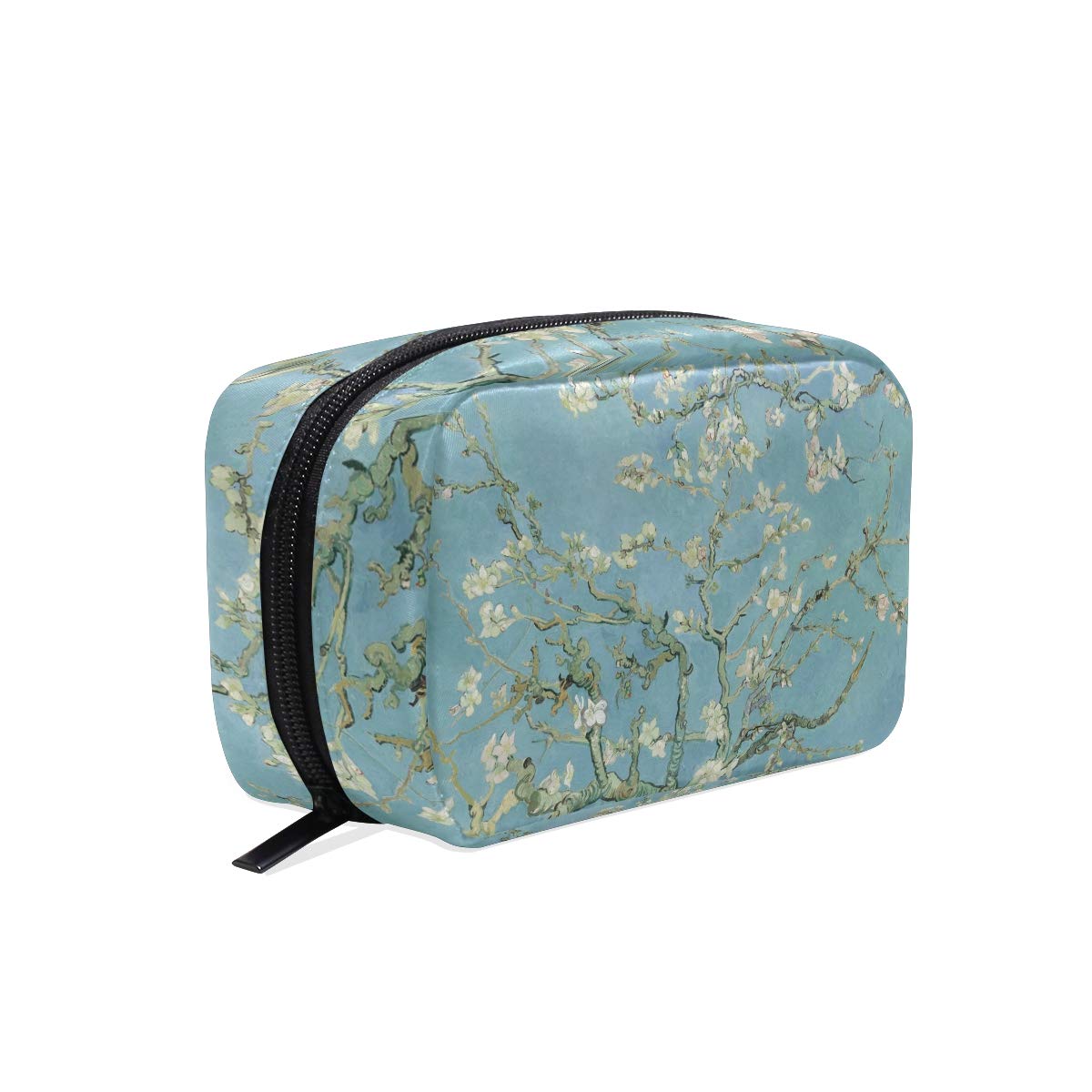 Van Gogh Almond Blossom Makeup Bag - Travel Cosmetic Organizer for Women | Beauty Essentials Storage