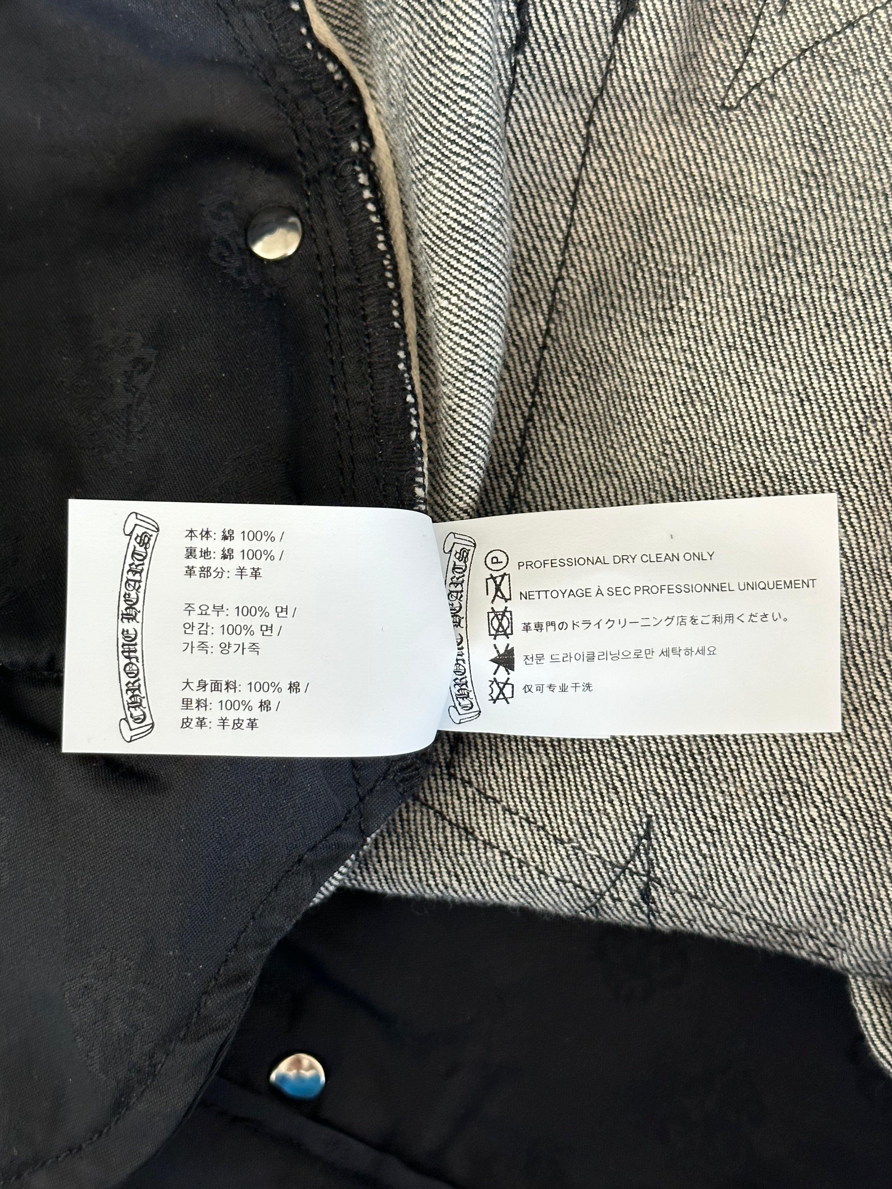 Chrome Hearts Grey & Black Star Patch Distressed Denim Jeans for Men - Edgy Streetwear & Casual Style | Perfect for Concerts, Parties & Urban Fashion