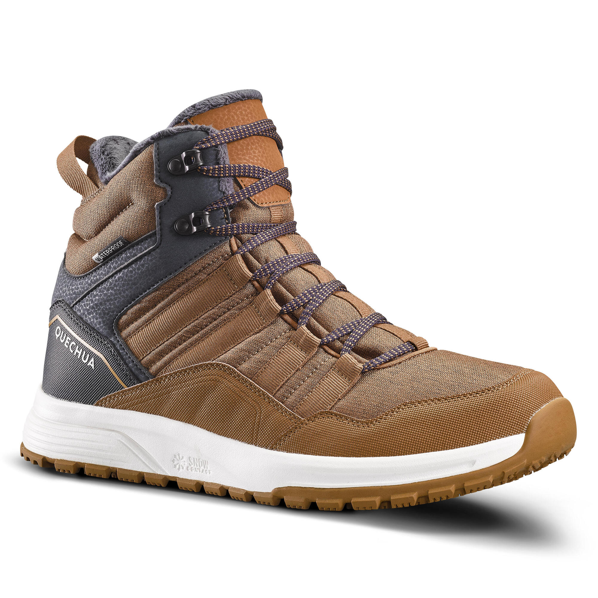 Quechua Men's SH100 X Warm Waterproof Hiking Boots - Winter Trekking & Outdoor Adventure Shoes for Snow, Rain & Cold Weather Hiking