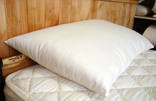 Organic Wool Wrapped Latex Pillow for Side & Back Sleepers - Hypoallergenic & Breathable - Perfect for Neck Pain Relief & Better Sleep