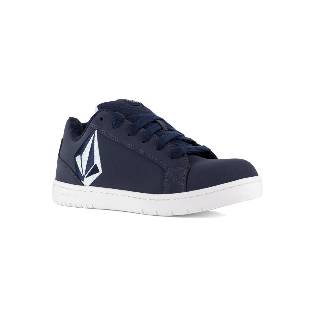 Stone Composite Toe Work Shoes for Men - Navy Blue Safety Boots with Slip Resistance | Perfect for Construction, Warehouse & Industrial Work