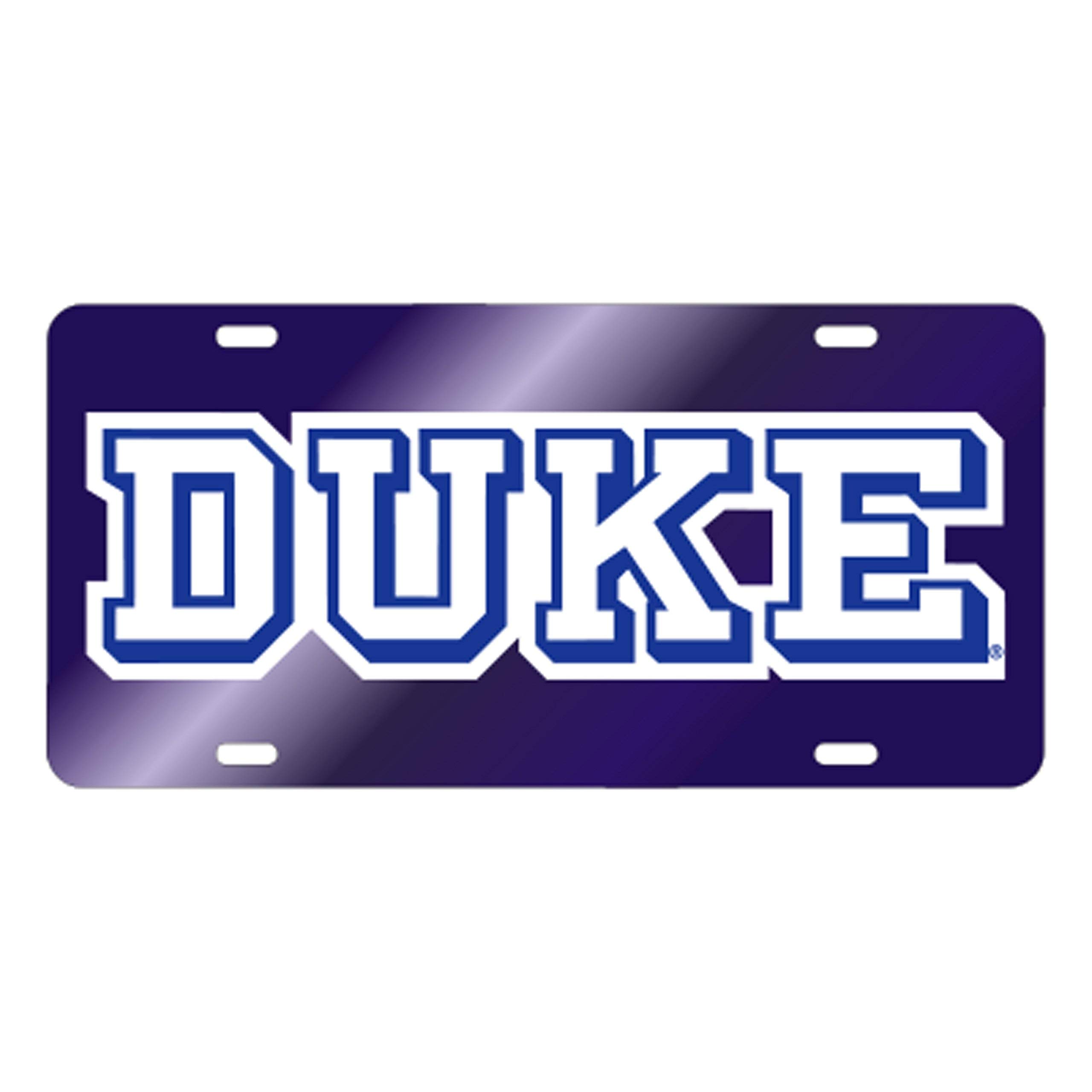 Duke University Blue Mirror Reflective White Tags - Craftique Official Merchandise for Students, Alumni & Fans - Perfect for Keychains, Backpacks & School Spirit Accessories