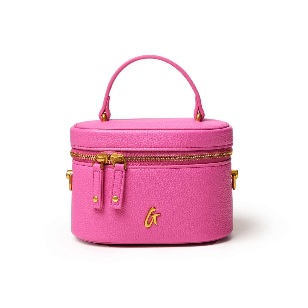 Mini Pebble Vanity Bag in Hot Pink - Stylish Cosmetic Pouch for Travel, Gym & Everyday Essentials