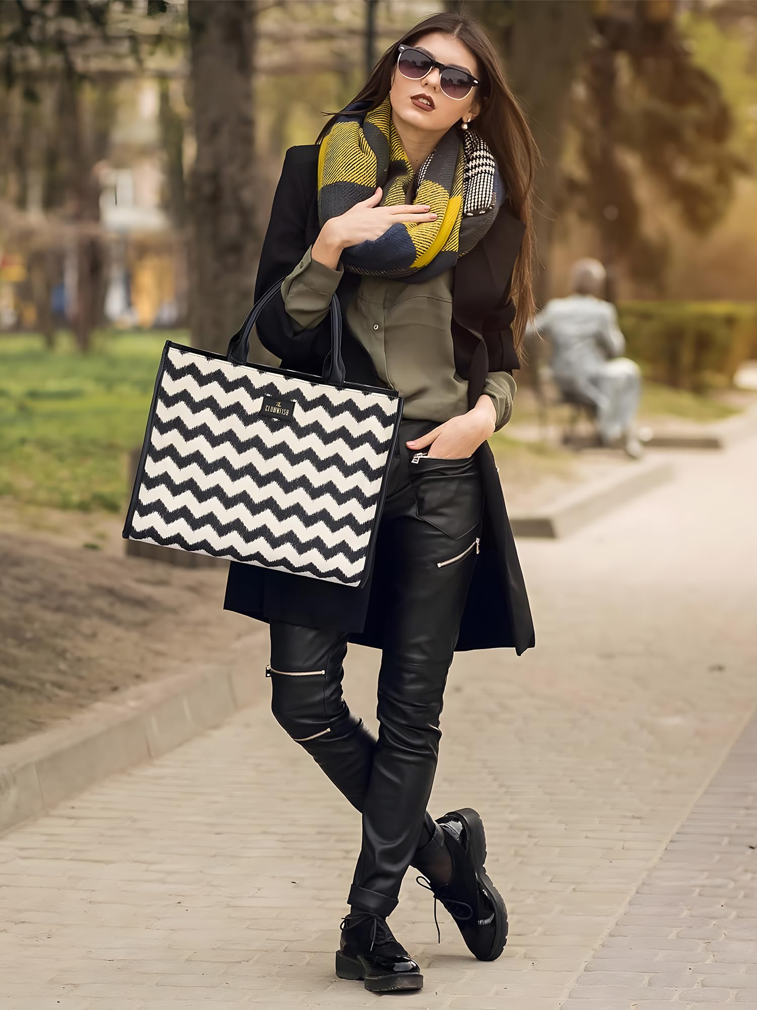 Gleevers X The Clownfish Faux Leather Tote Bag for Women - Stylish Mother's Day Gift, Birthday Present & Office Work Bag - Perfect for Work, Travel & Daily Use