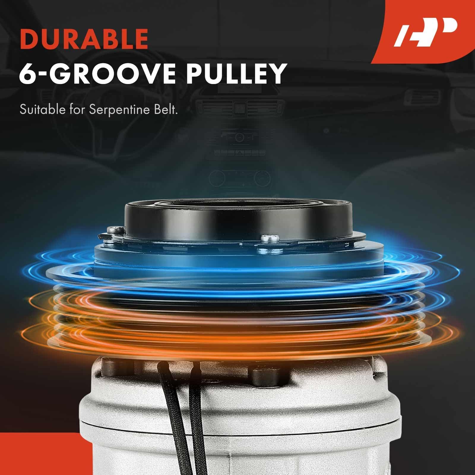 Premium AC Compressor with Clutch for 2013-2018 Nissan Altima 2.5L | VCS141C Style 6-Groove Replacement Part | Perfect for Summer Cooling & Auto AC Repair