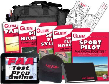 GLEIM Deluxe Sport Pilot Kit with Online Ground School - FAA Approved Flight Training Course for Aspiring Pilots - Perfect for Home Study & Aviation Enthusiasts